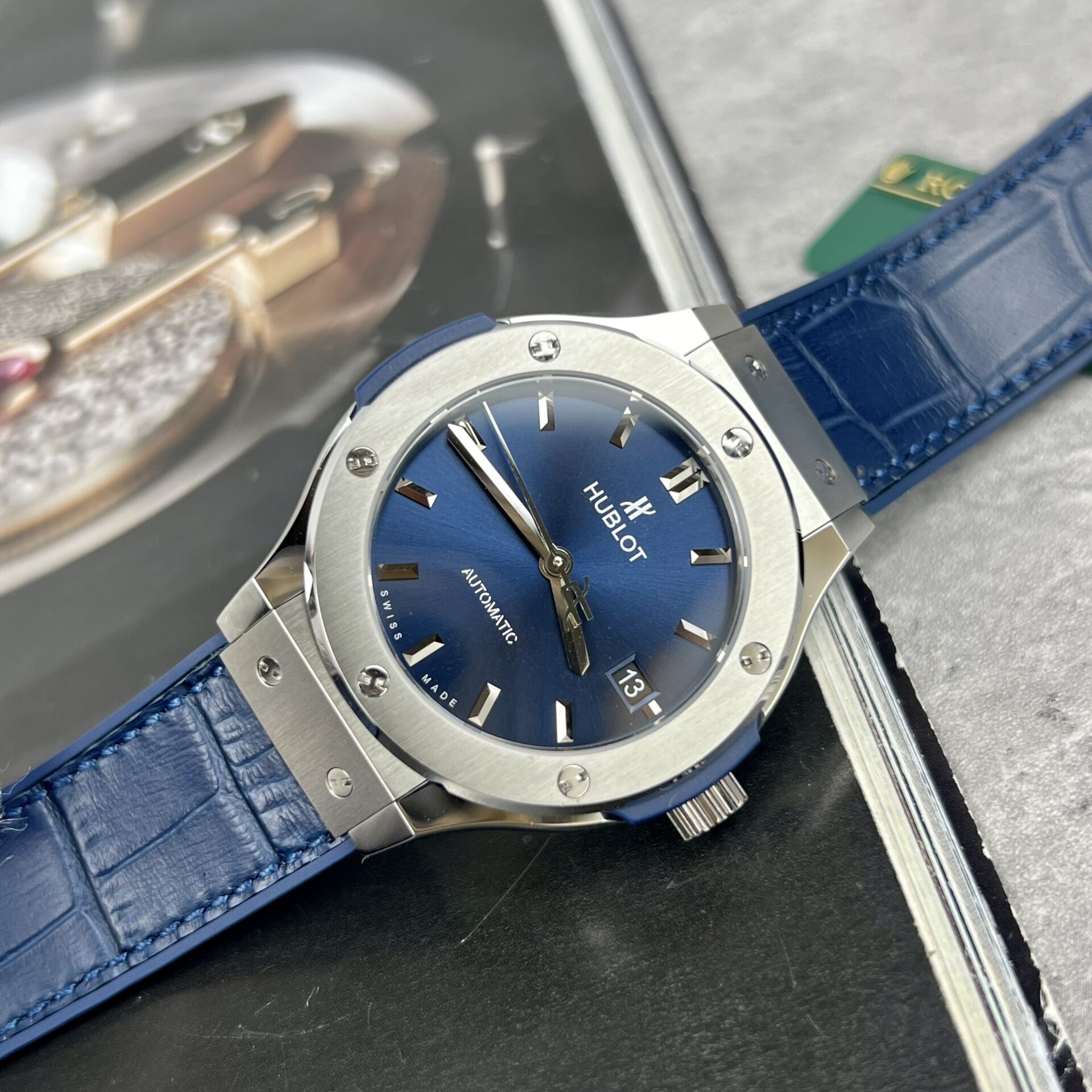 replica Hublot Best Replica Watch Square Bang King Gold Custom Moissanite Diamonds BBF 42mm WATCHES 1 