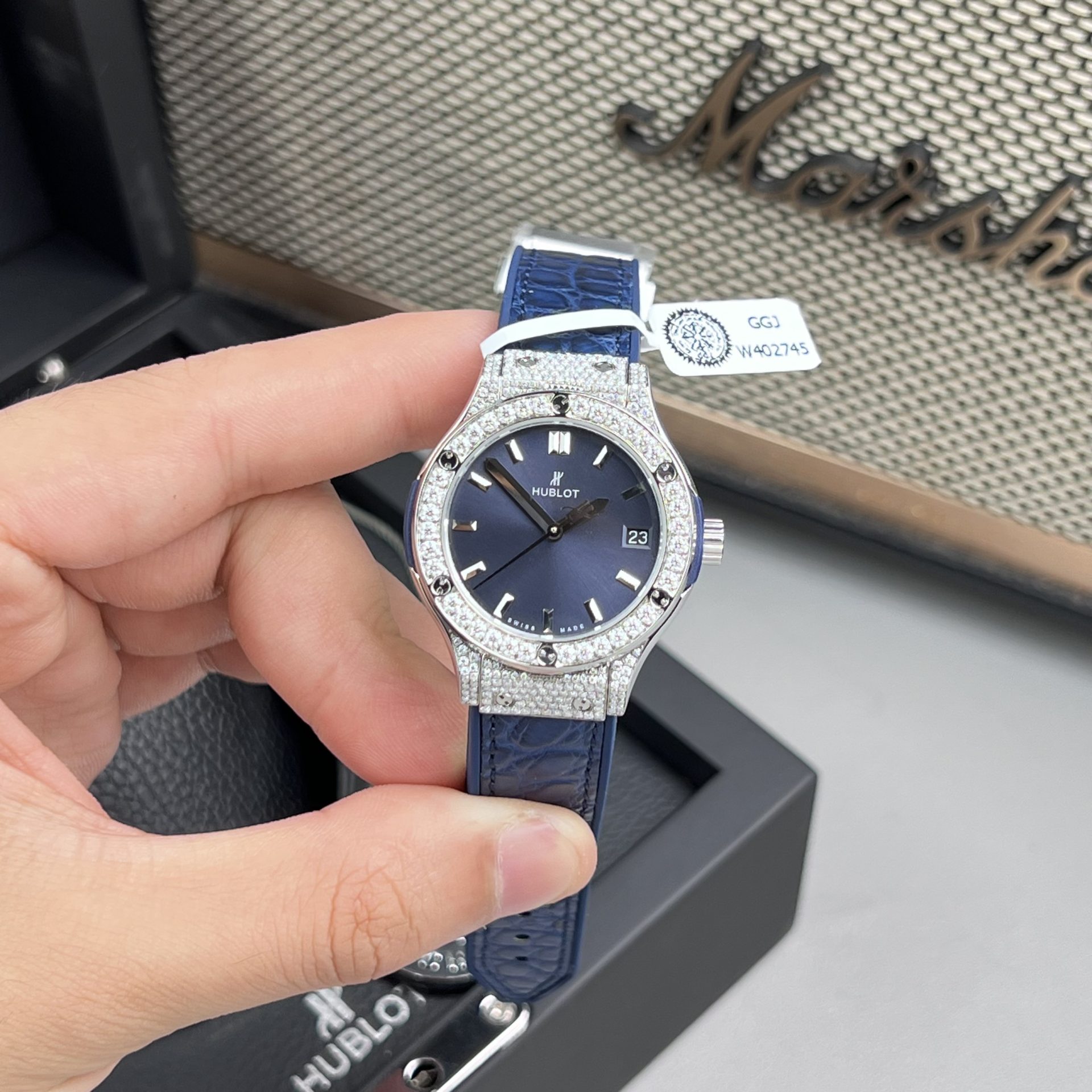 replica Hublot Replica Watch Classic Fusion Custom Full Moissanite Diamonds 42mm WATCHES 1 