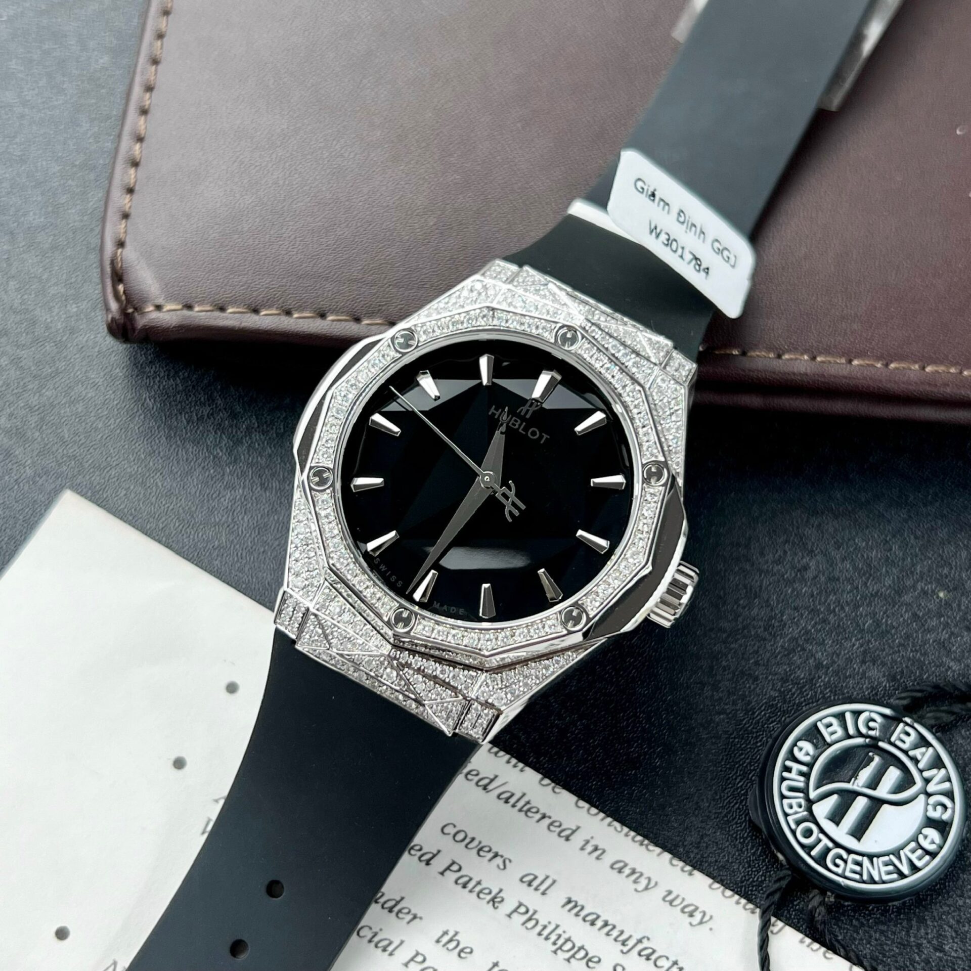 replica Hublot Replica Watch Big Bang One Click Custom Full Moissanite Diamonds 39mm WATCHES 1 