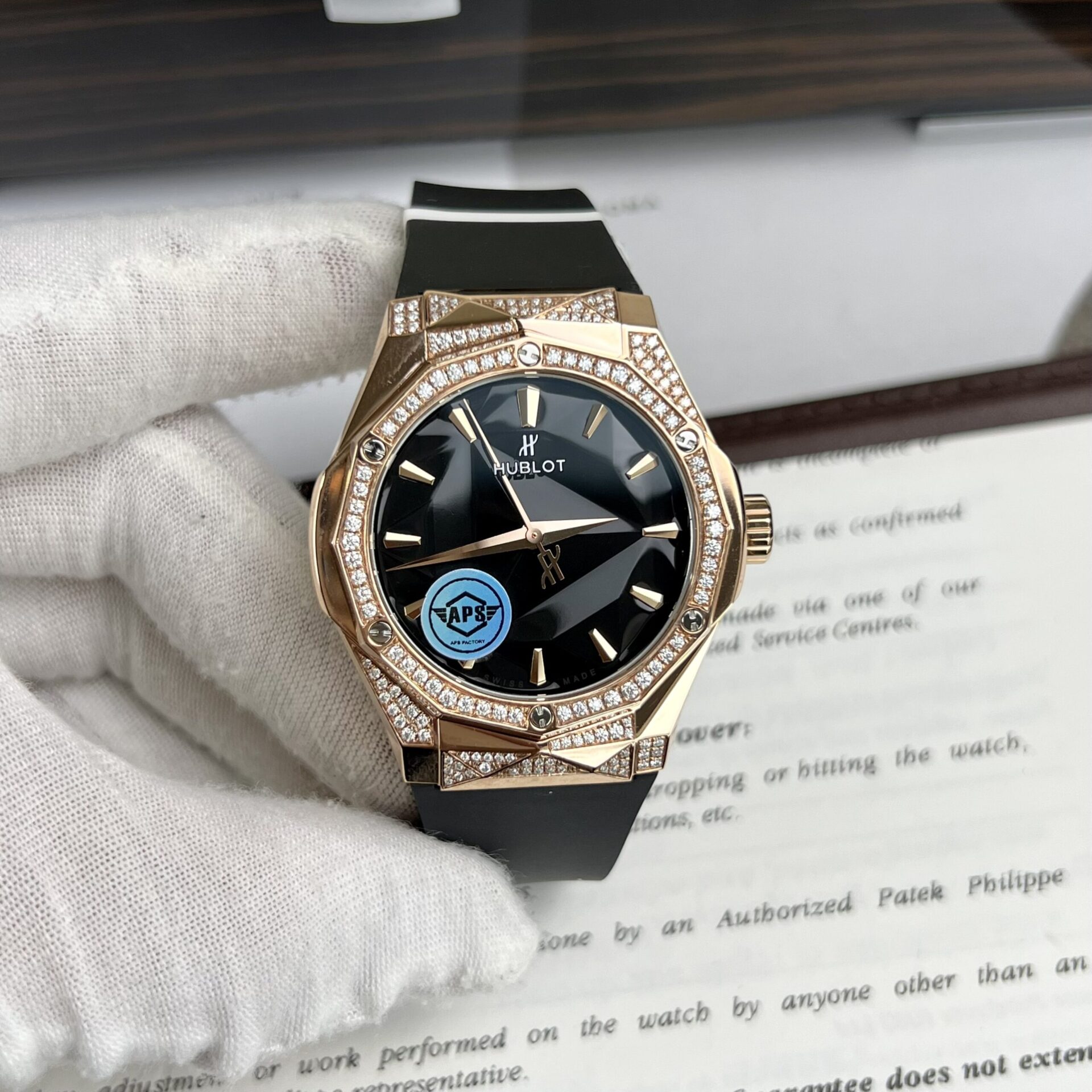 replica Hublot Replica Watch Big Bang One Click Custom Full Moissanite Diamonds 39mm WATCHES 1 