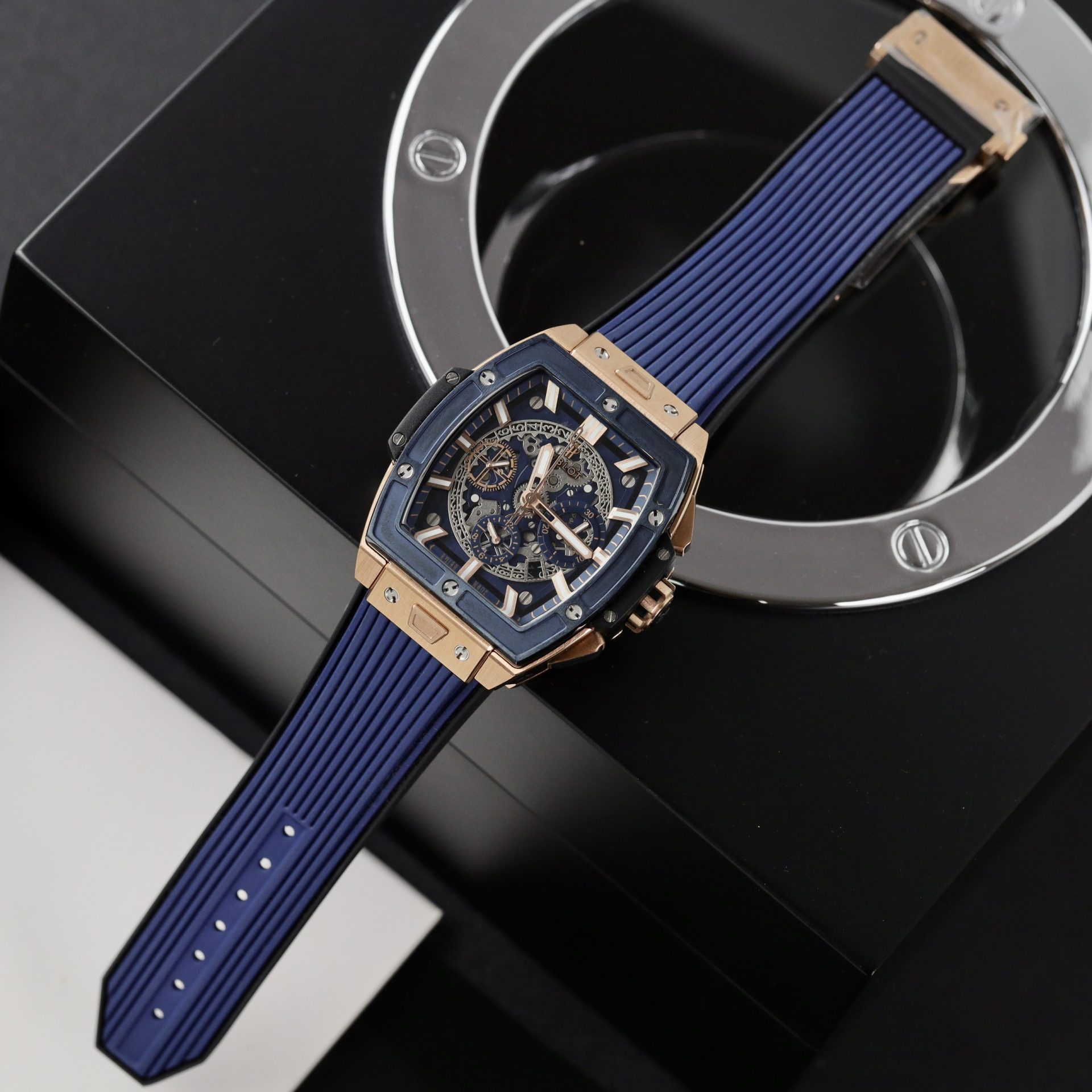 replica Hublot Best Replica Watch Square Bang King Gold Custom Moissanite Diamonds BBF 42mm WATCHES 1 