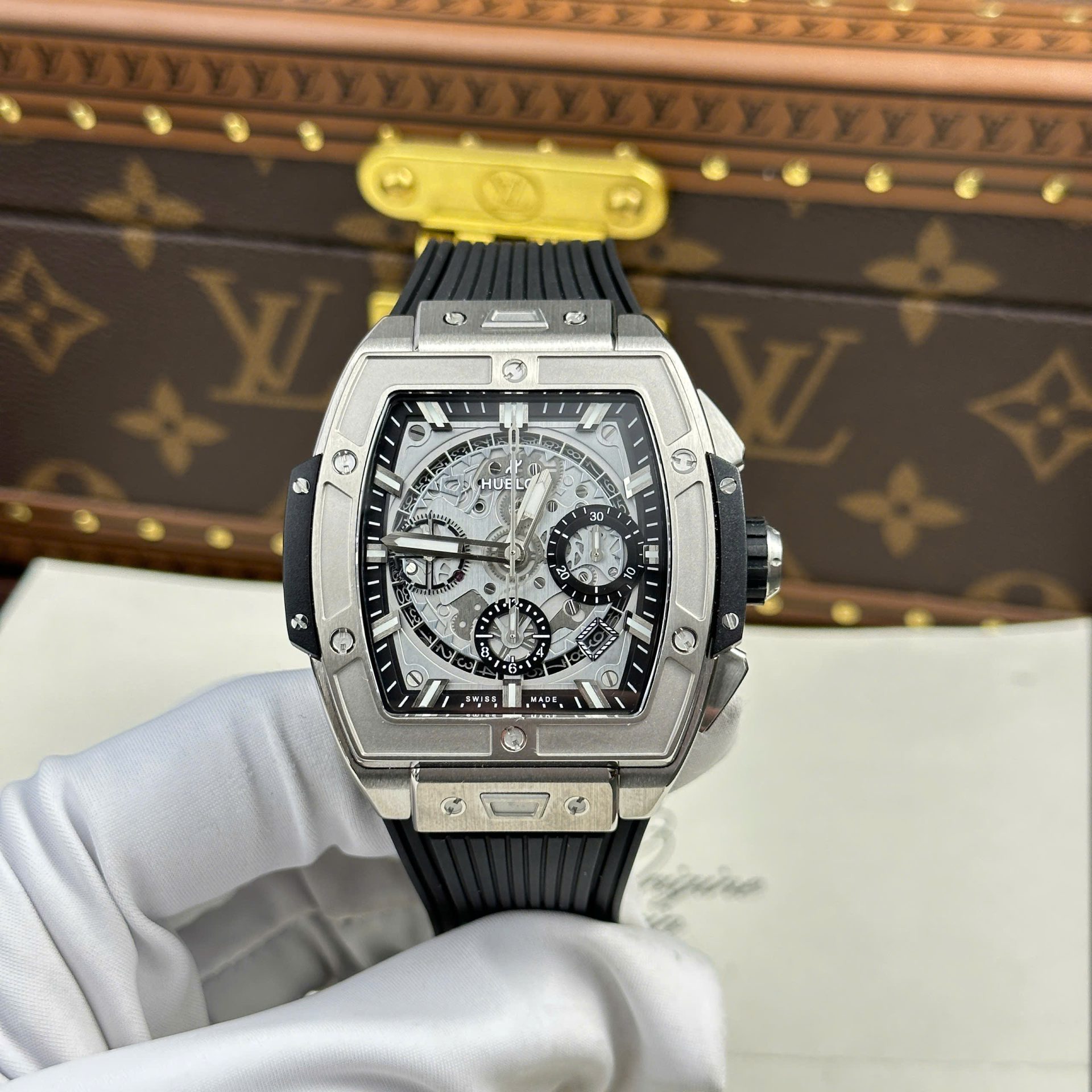 replica Hublot Replica Watch Big Bang Sang Bleu II Titanium Black Dial BBF 45mm WATCHES 1 