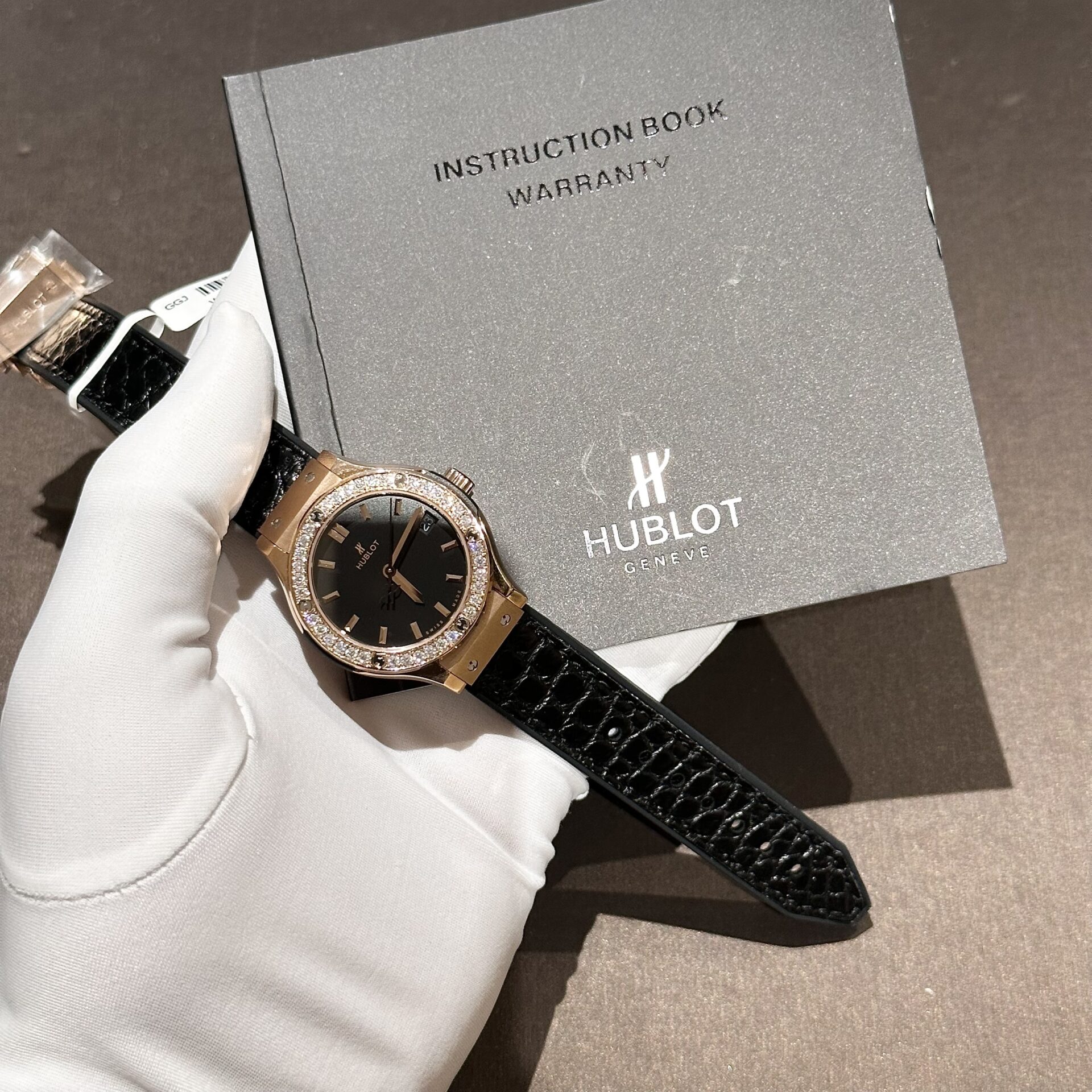 replica Hublot Fake Watch Big Bang Chronograph Blue Custom Moissanite Diamonds 44mm WATCHES 1 