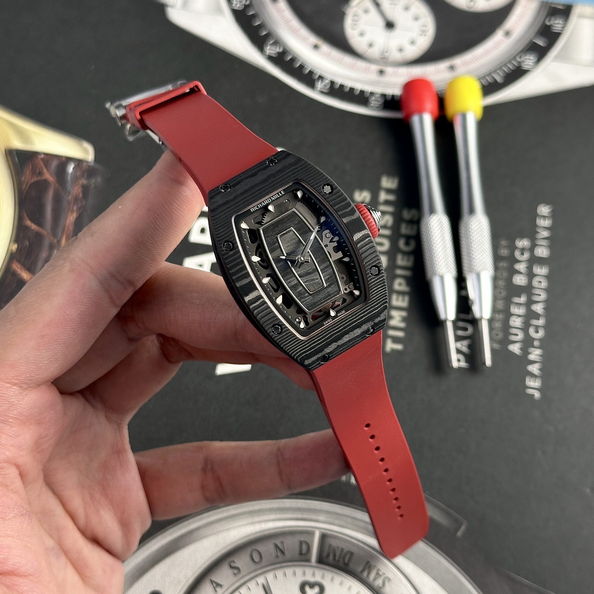 replica Richard Mille Replica Watch RM51-02 Rose Gold Rubber Strap 40mm WATCHES 1 