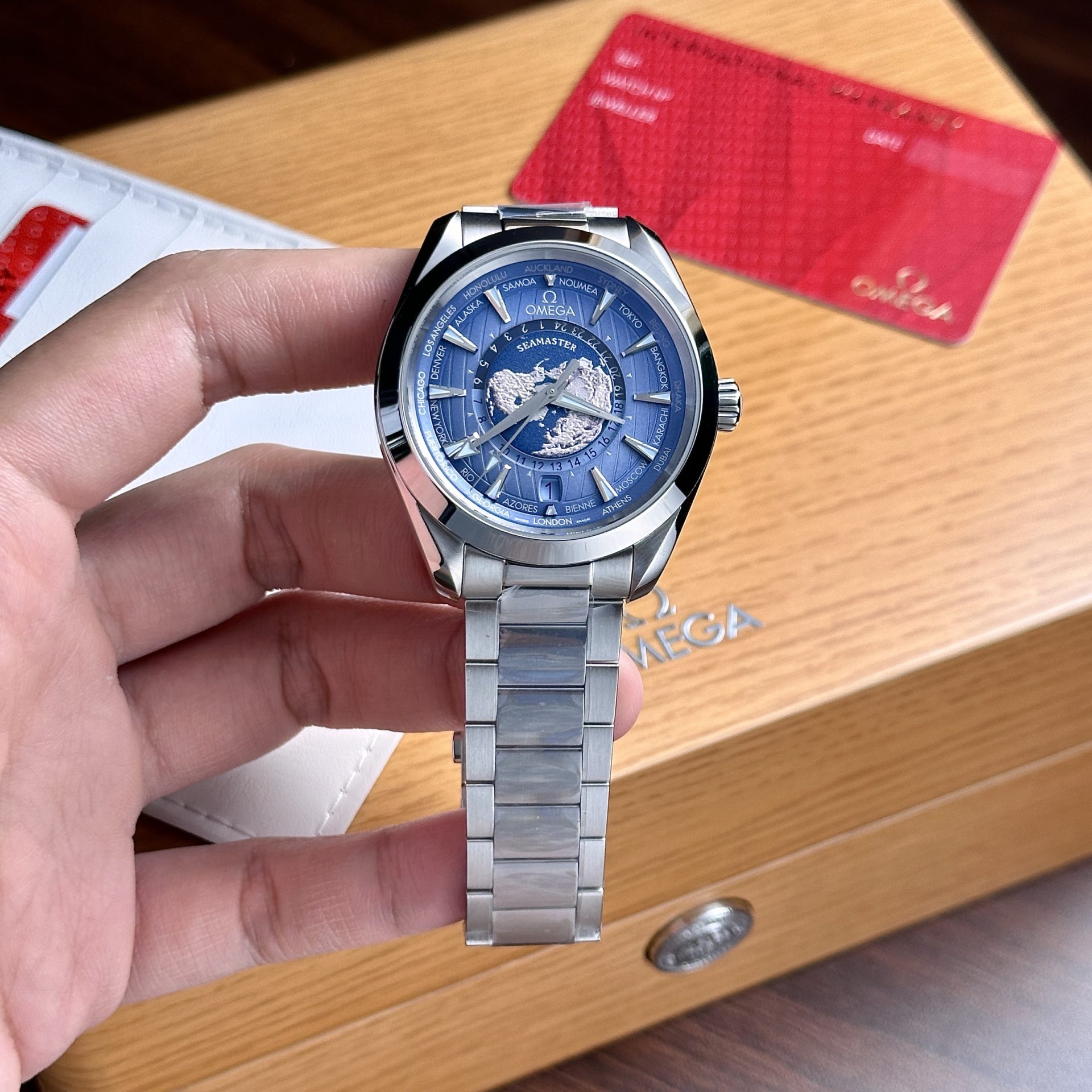 replica Omega Replica Watch Speedmaster Co-Axial Moonphase Blue Dial 44mm WATCHES 1 