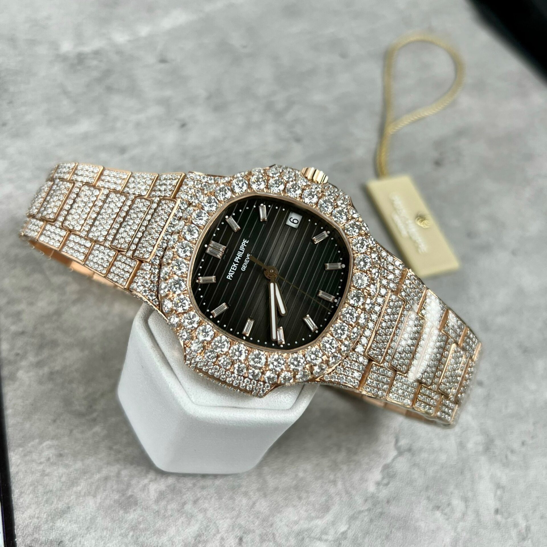 replica Patek Philippe Best Replica Watch Nautilus 5719 Custom CVD Diamond And White Gold 40mm WATCHES 1 