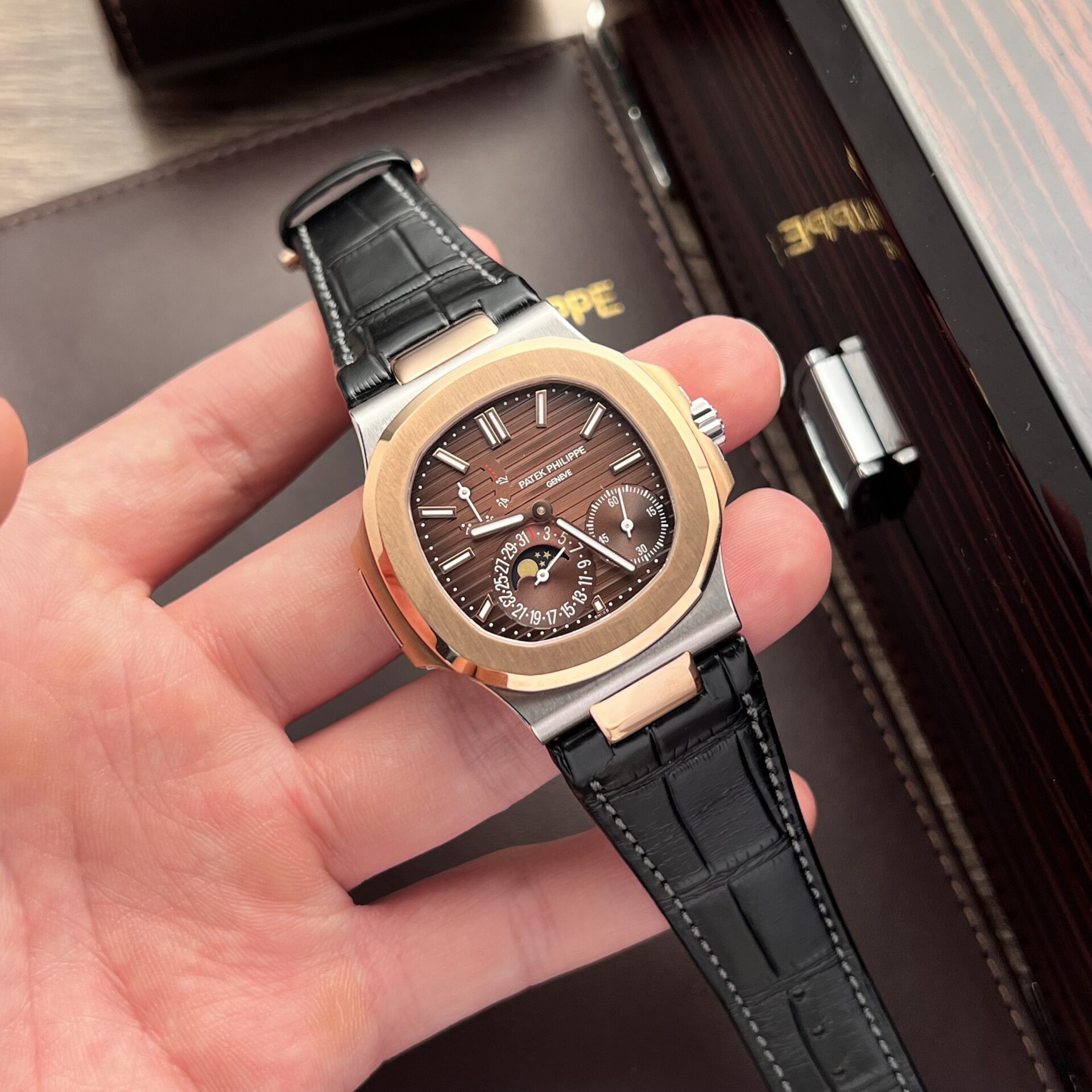 replica Patek Philippe Replica Watch Nautilus 5712R Rose Gold PPF Factory 40mm WATCHES 1 