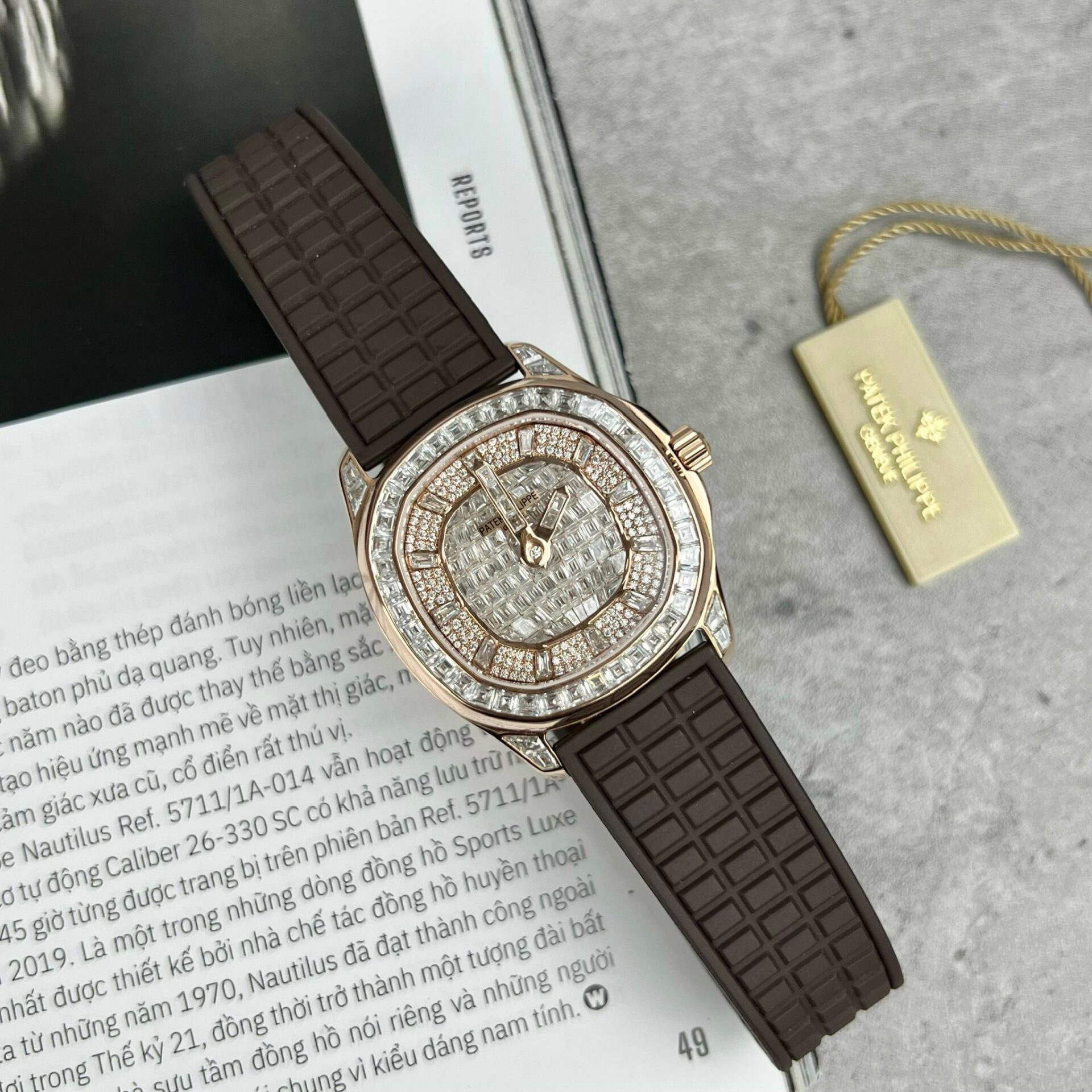 replica Patek Philippe Replica Watch Aquanaut 5167 Custom Moissanite Diamonds 3K Factory 40mm WATCHES 1 