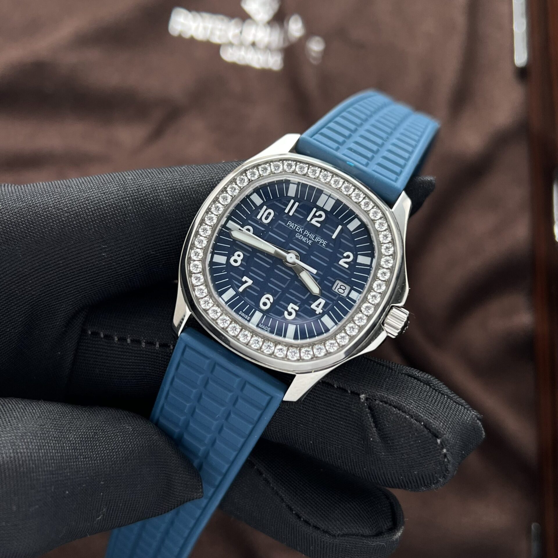 replica Patek Philippe Replica Watch Aquanaut 5167 Custom Moissanite Diamonds 3K Factory 40mm WATCHES 1 