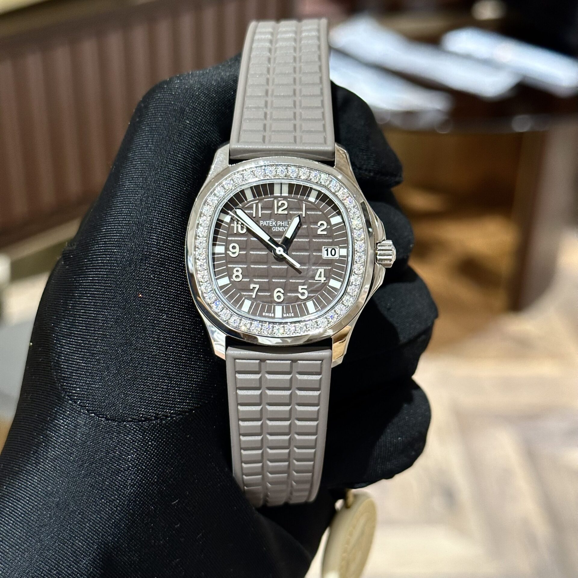 replica Patek Philippe Replica Watches Aquanaut 5168G Blue Rubber Strap GR Factory 42mm WATCHES 1 