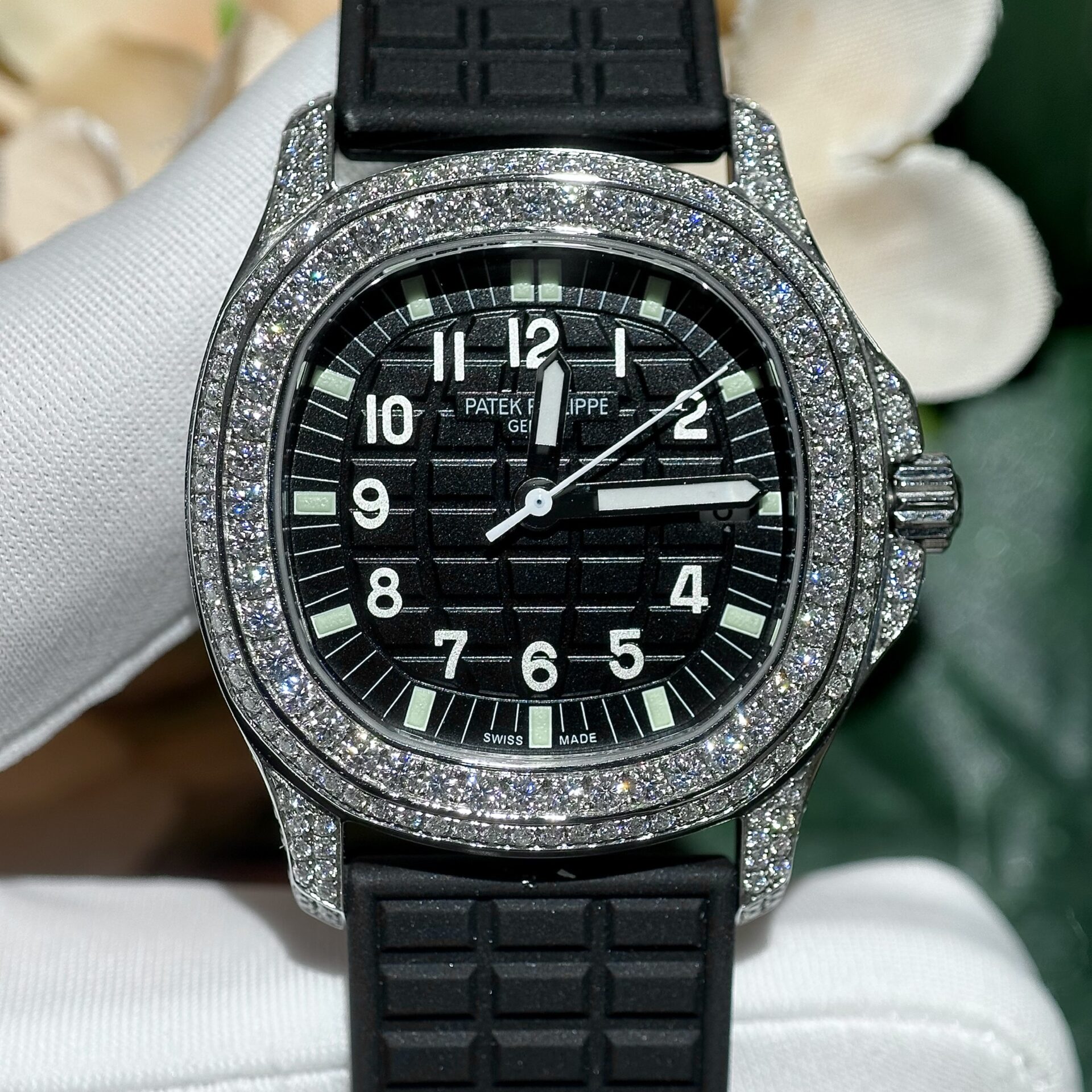 replica Patek Philippe Best Replica Watch Nautilus 5719 Custom Full Moissanite Diamonds 40mm WATCHES 1 