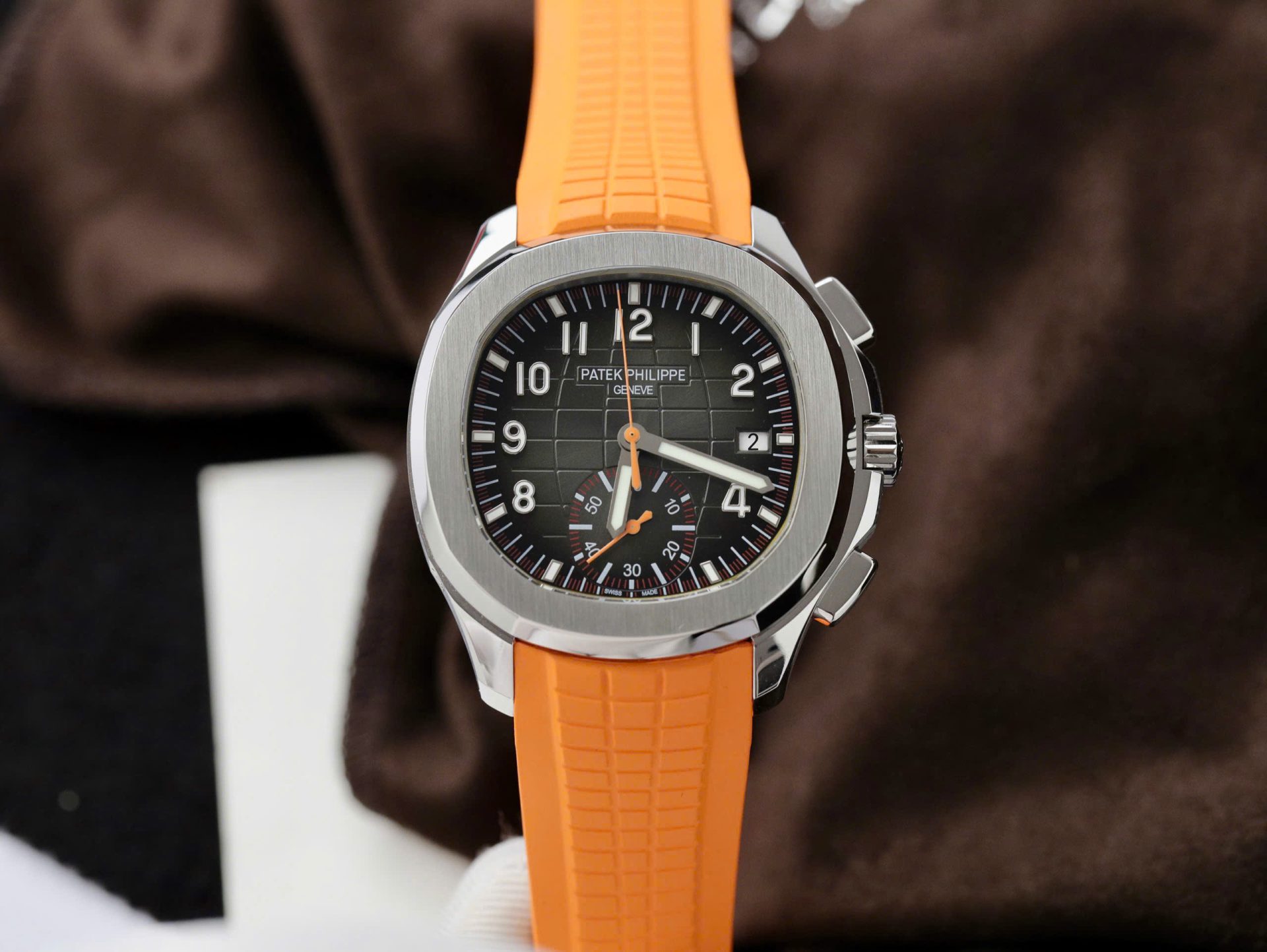 replica Patek Philippe Replica Watch Aquanaut 5067 Gray Dial Rubber Strap 35.6mm WATCHES 1 