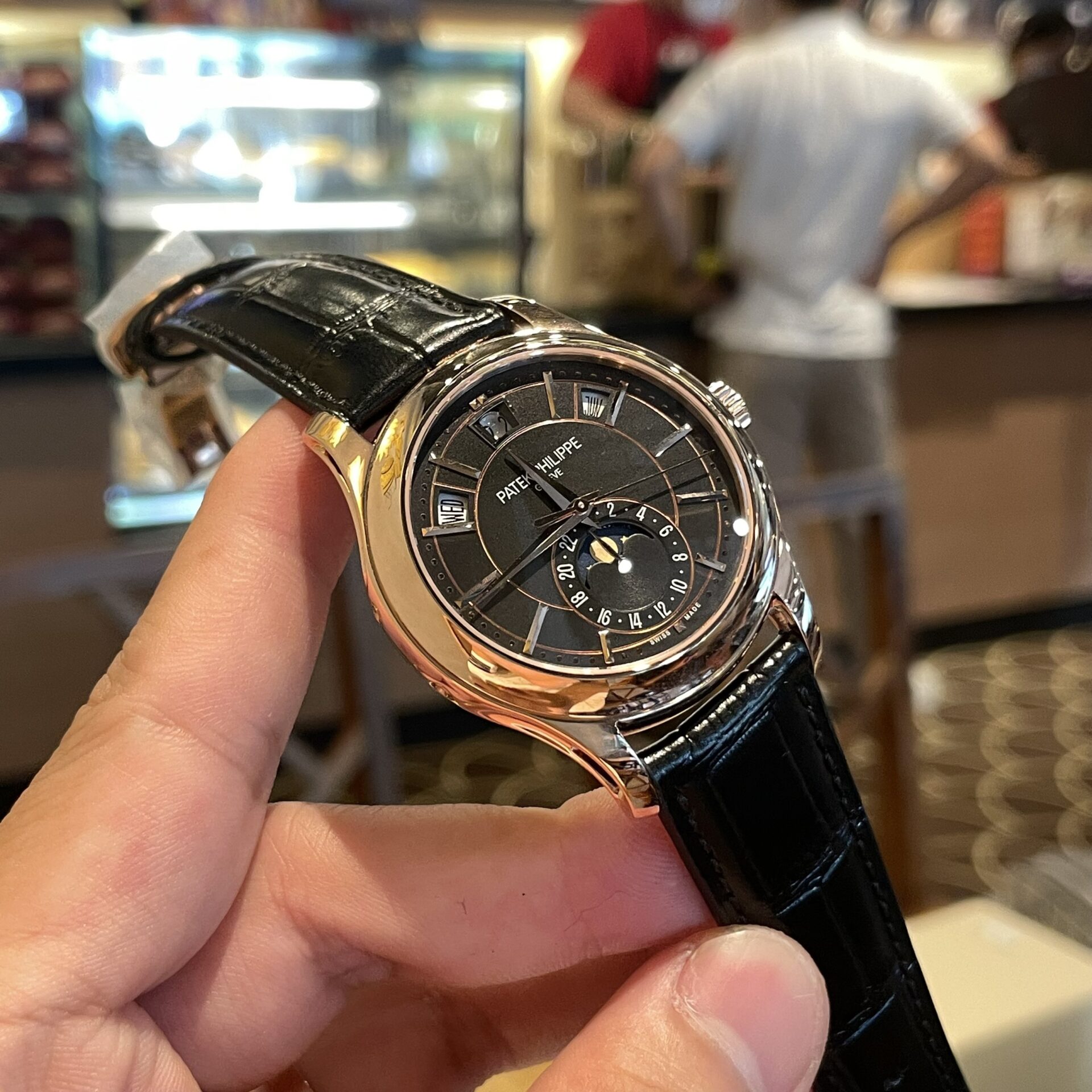 replica Patek Philippe Replica Watch Complications 5905G Dial Black 42mm WATCHES 1 
