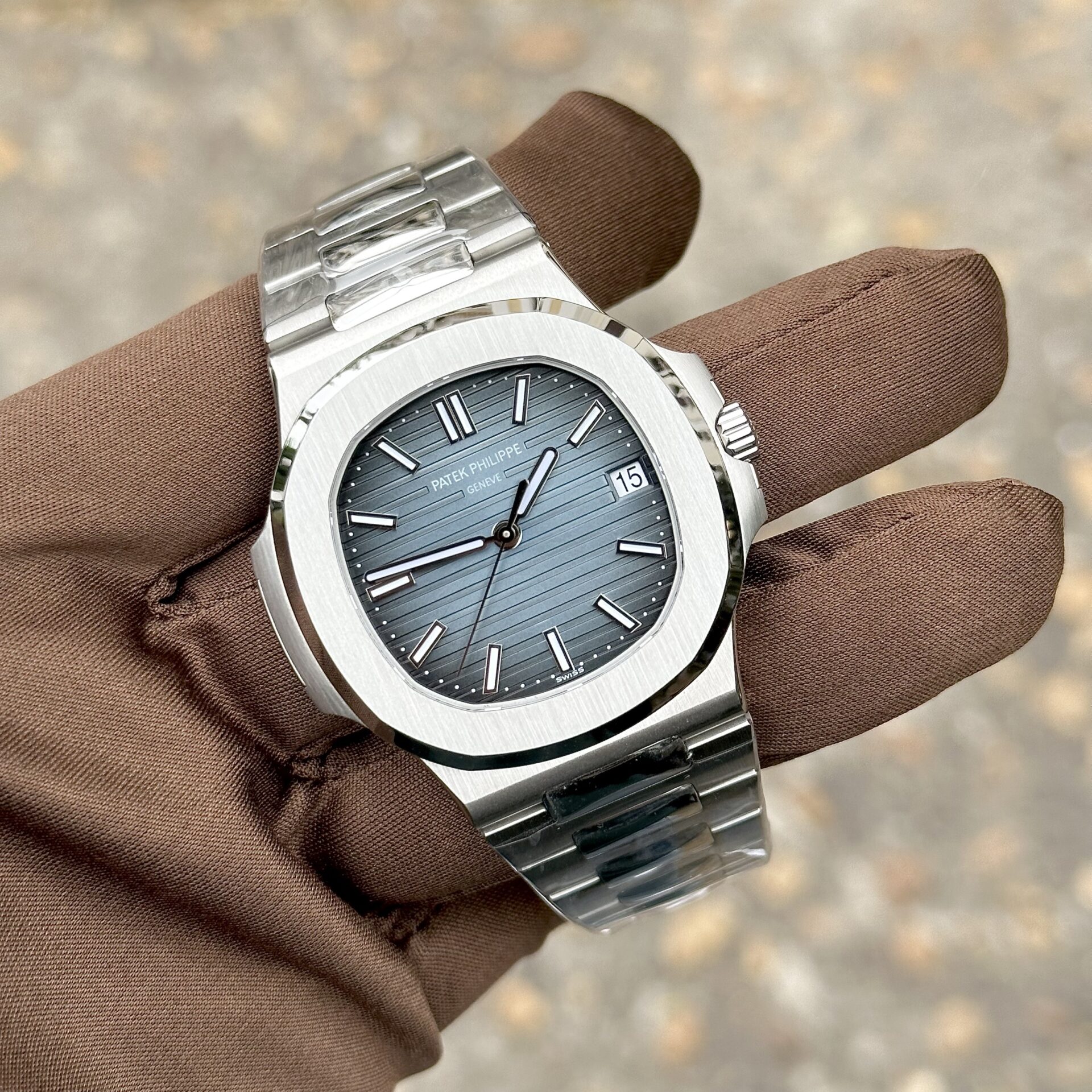 replica Patek Philippe Clone Watch Nautilus 5719 Full Diamonds Baguette 40mm WATCHES 1 