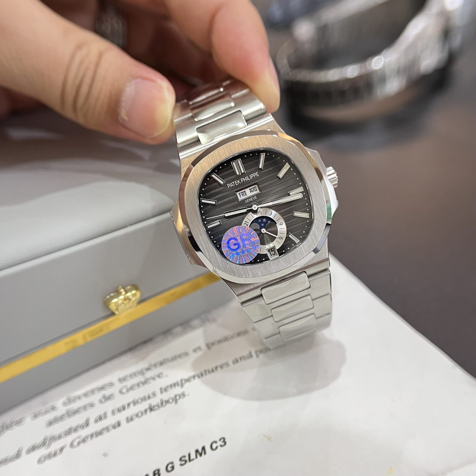 replica Patek Philippe Best Replica Watch Nautilus 5719 Custom Full Moissanite Diamonds 40mm WATCHES 1 