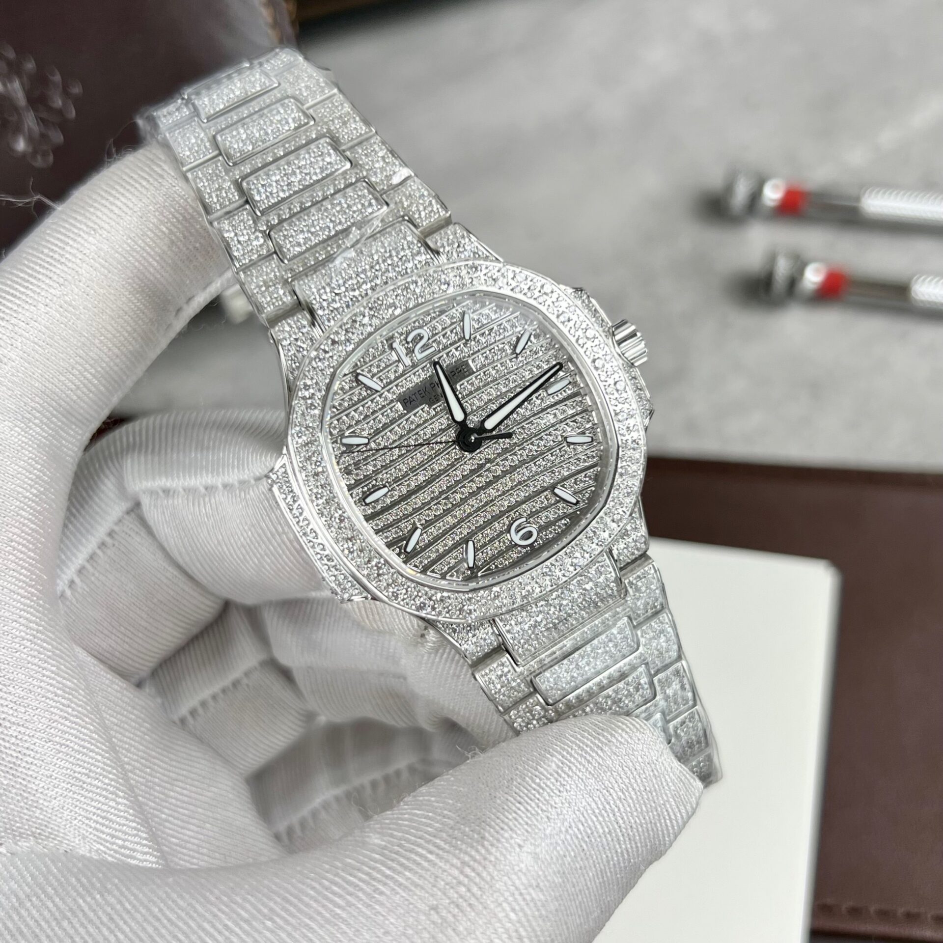 replica Patek Philippe Replica Watches Nautilus 7010 Womens Black Dial 32mm WATCHES 1 