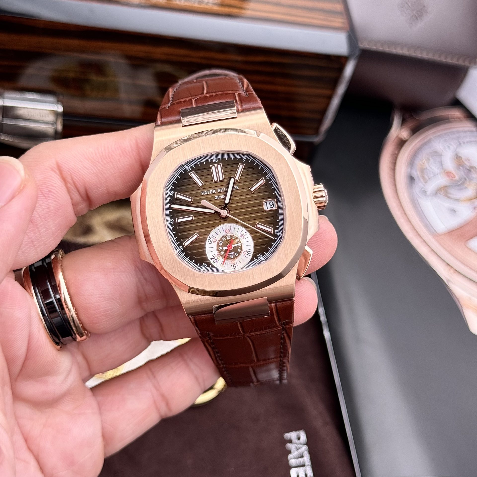 replica Patek Philippe Fake Watch Nautilus 7010 Gray Dial Womens 32mm WATCHES 1 