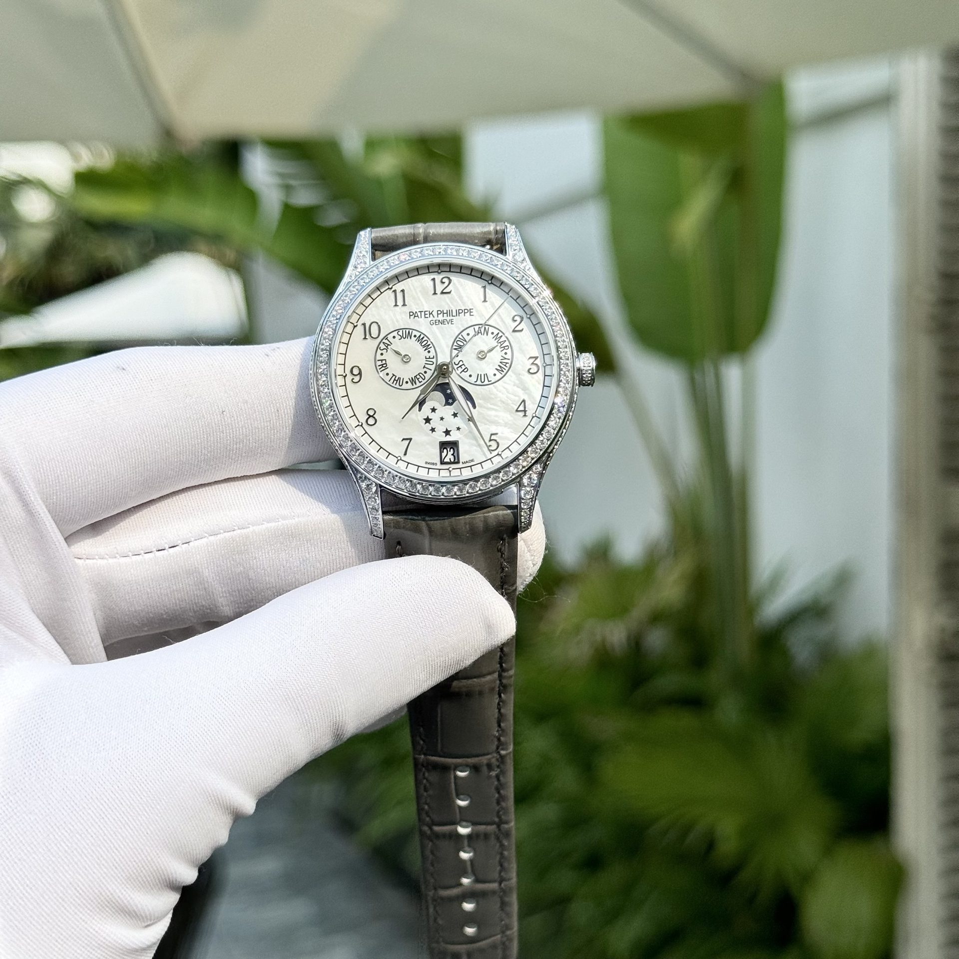 replica Patek Philippe Fake Watch Nautilus 7010 Gray Dial Womens 32mm WATCHES 1 