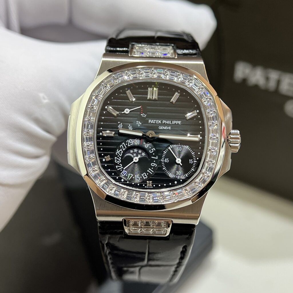 replica Patek Philippe Clone Watch Nautilus 5719 Full Diamonds Baguette 40mm WATCHES 1 