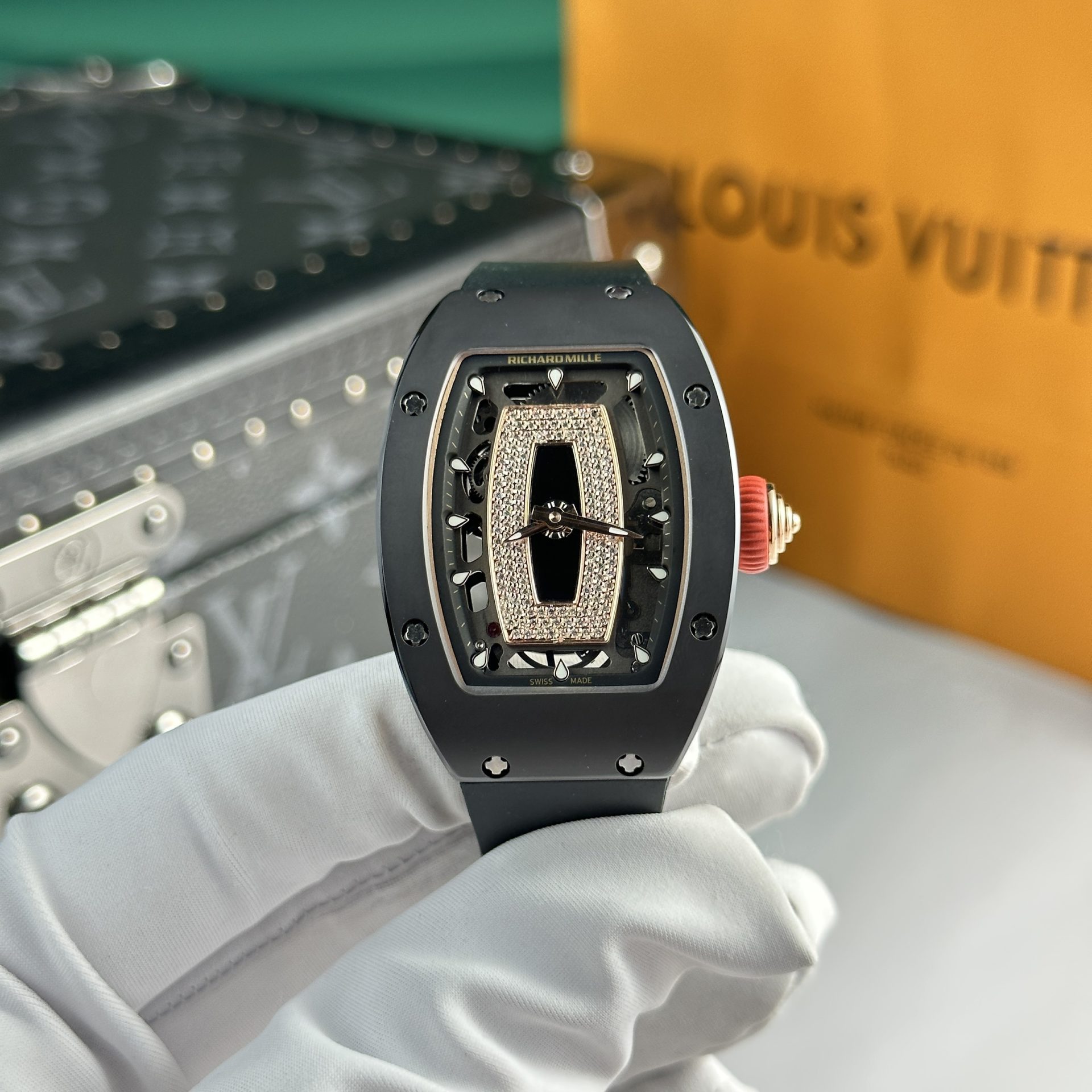 replica Richard Mille Replica Watch RM26-01 Tourbillon Sapphire Motifs Panda 43mm WATCHES 1 