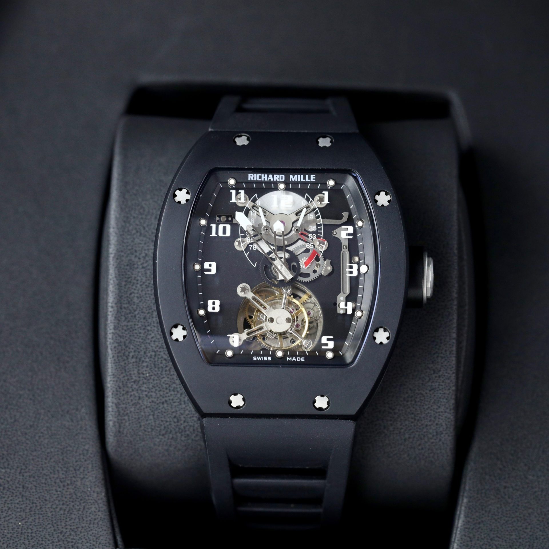 replica Richard Mille Replica Watch RM055 Carbon White Rubber Strap 45mm WATCHES 1 
