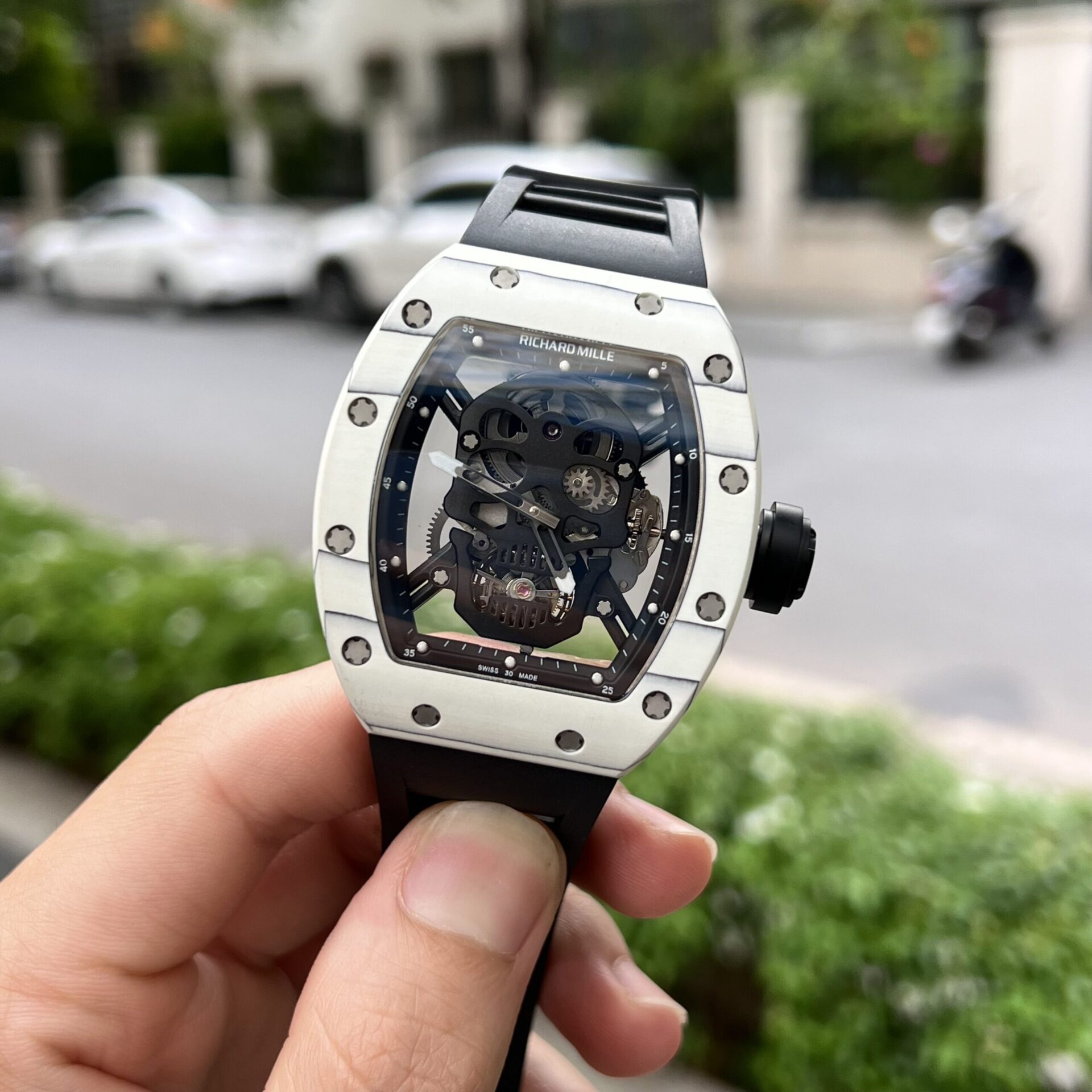 replica Richard Mille Best Replica Watch RM07-01 Red Carbon Rubber Strap 32x46mm WATCHES 1 