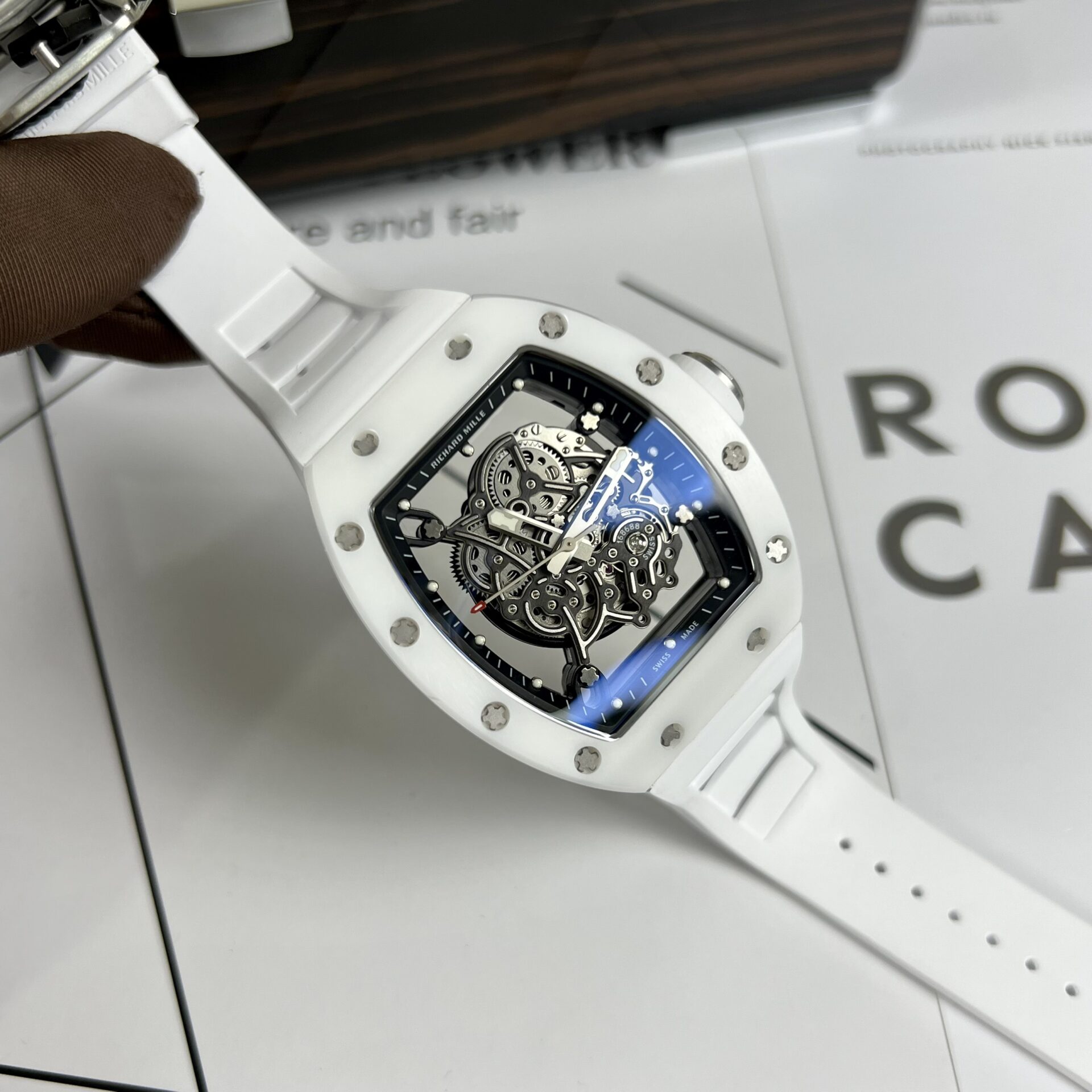 replica Richard Mille Best Replica Watches RM07 Black Ceramic 36mm WATCHES 1 