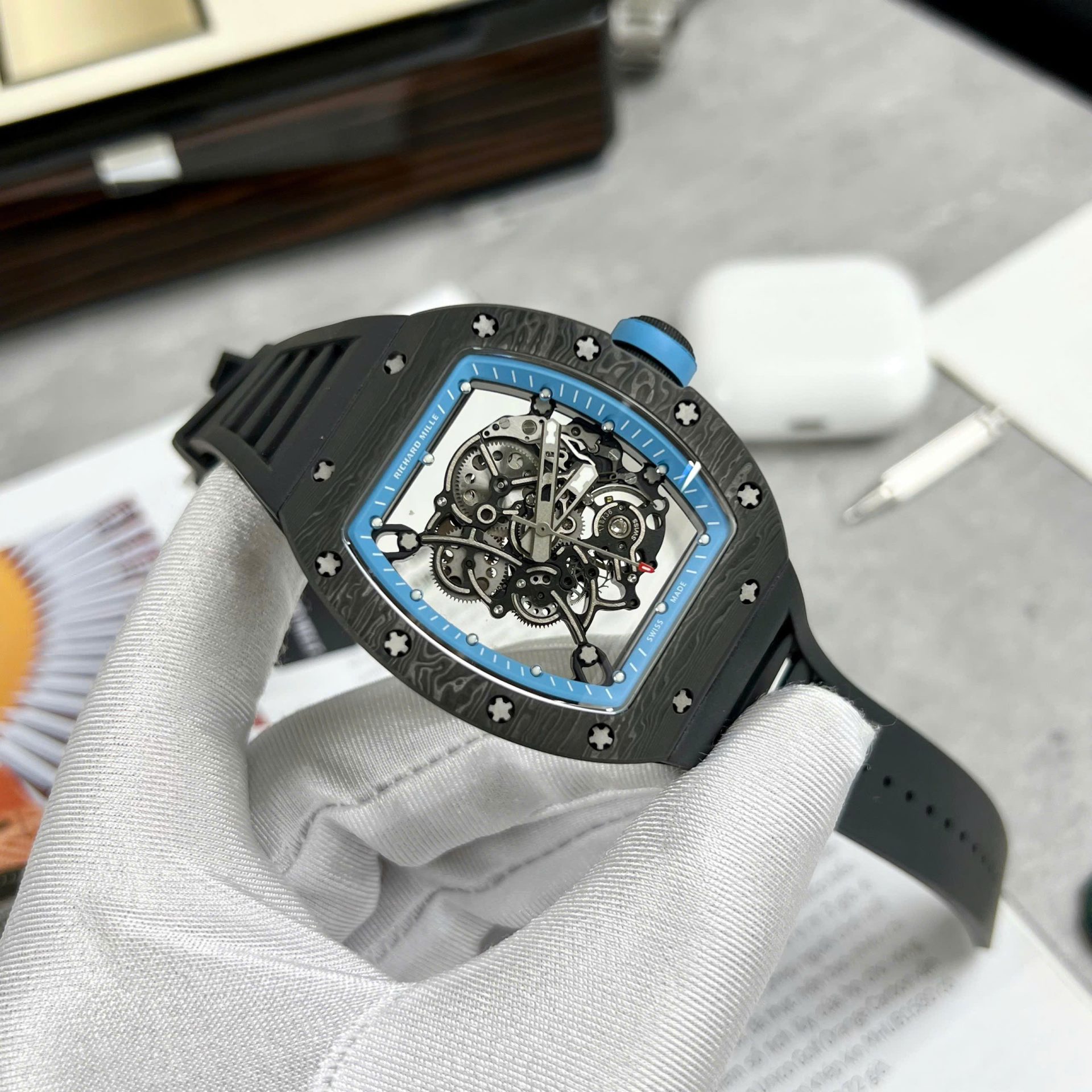 replica Richard Mille Replica Watch RM35-01 Carbon Rubber Strap BBR Factory 44mm WATCHES 1 