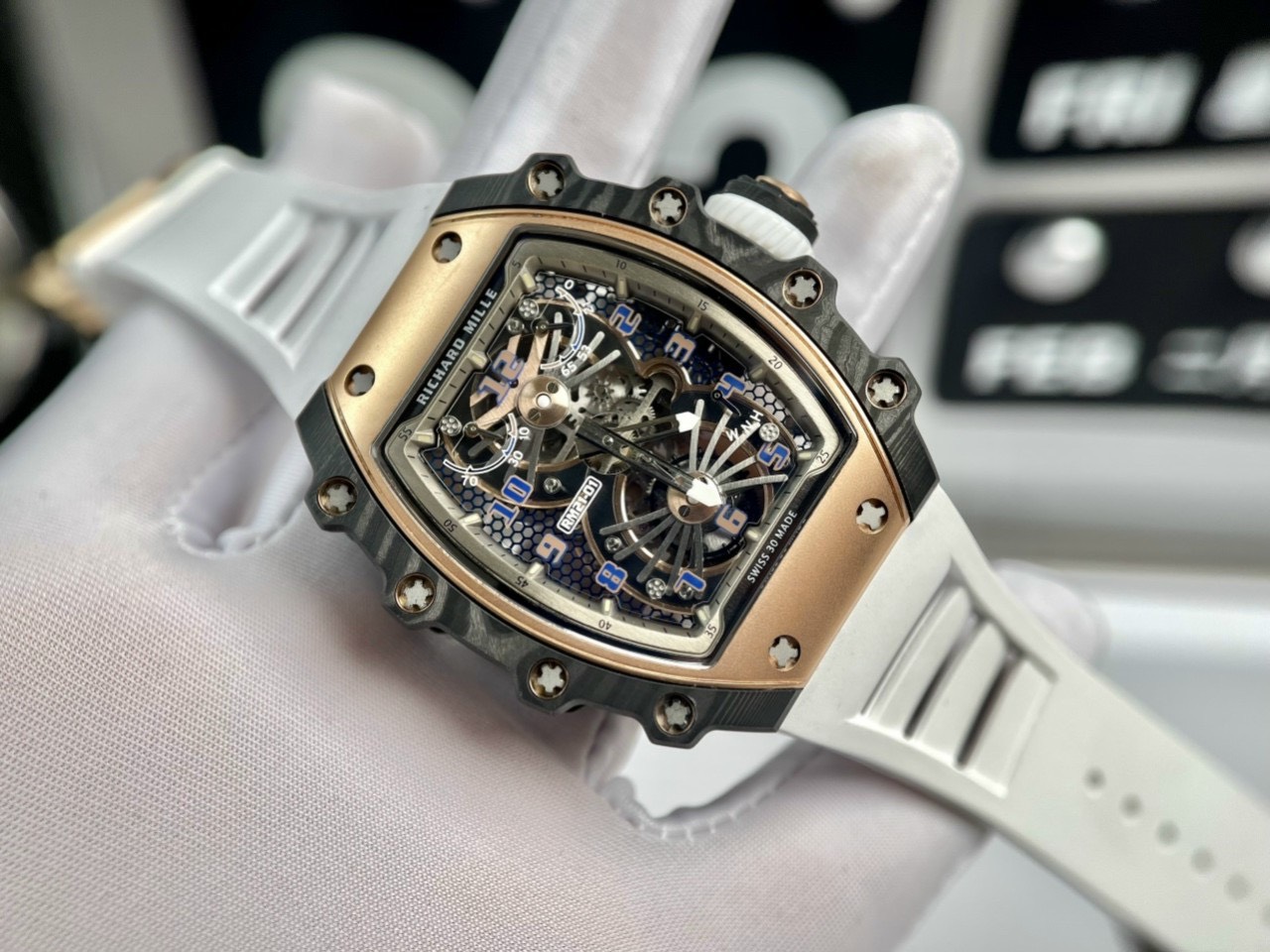 replica Richard Mille Replica Watch RM51-02 Rose Gold Rubber Strap 40mm WATCHES 1 