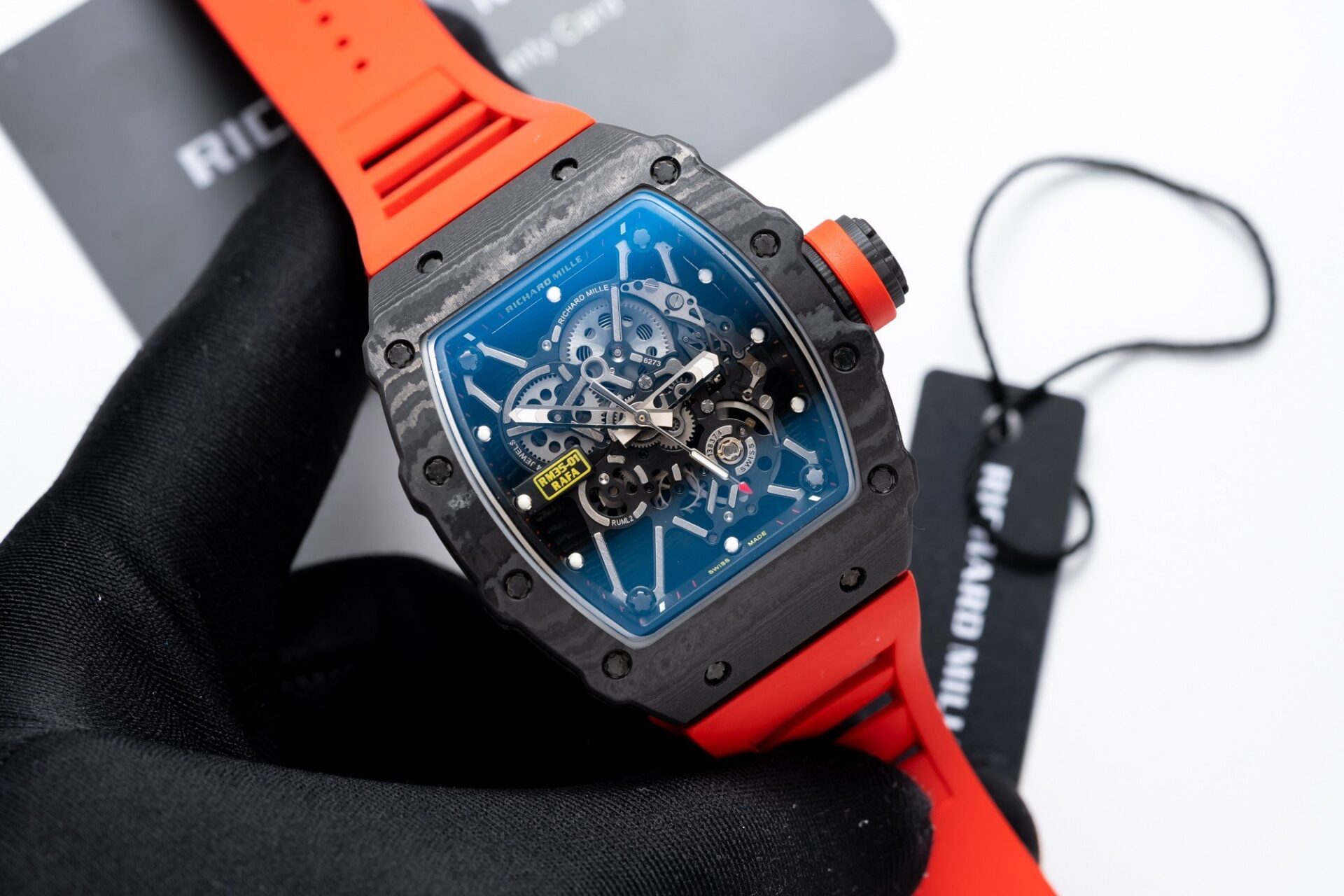 replica Richard Mille Fake Watches RM007 Mother Of Pearl Dial Rubber Strap 36mm WATCHES 1 