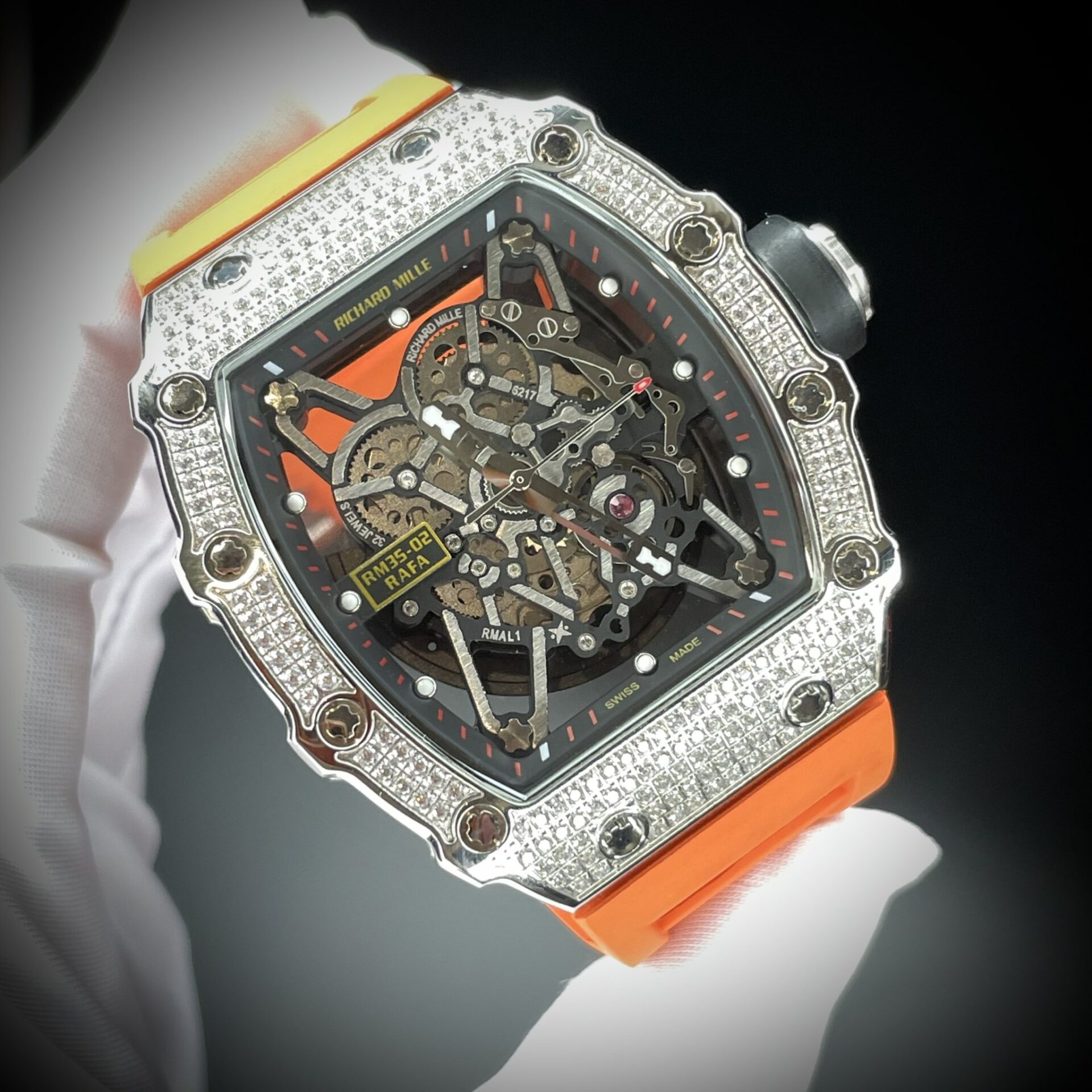 replica Richard Mille Fake Watch RM88 Smiley White Ceramic 42mm WATCHES 1 