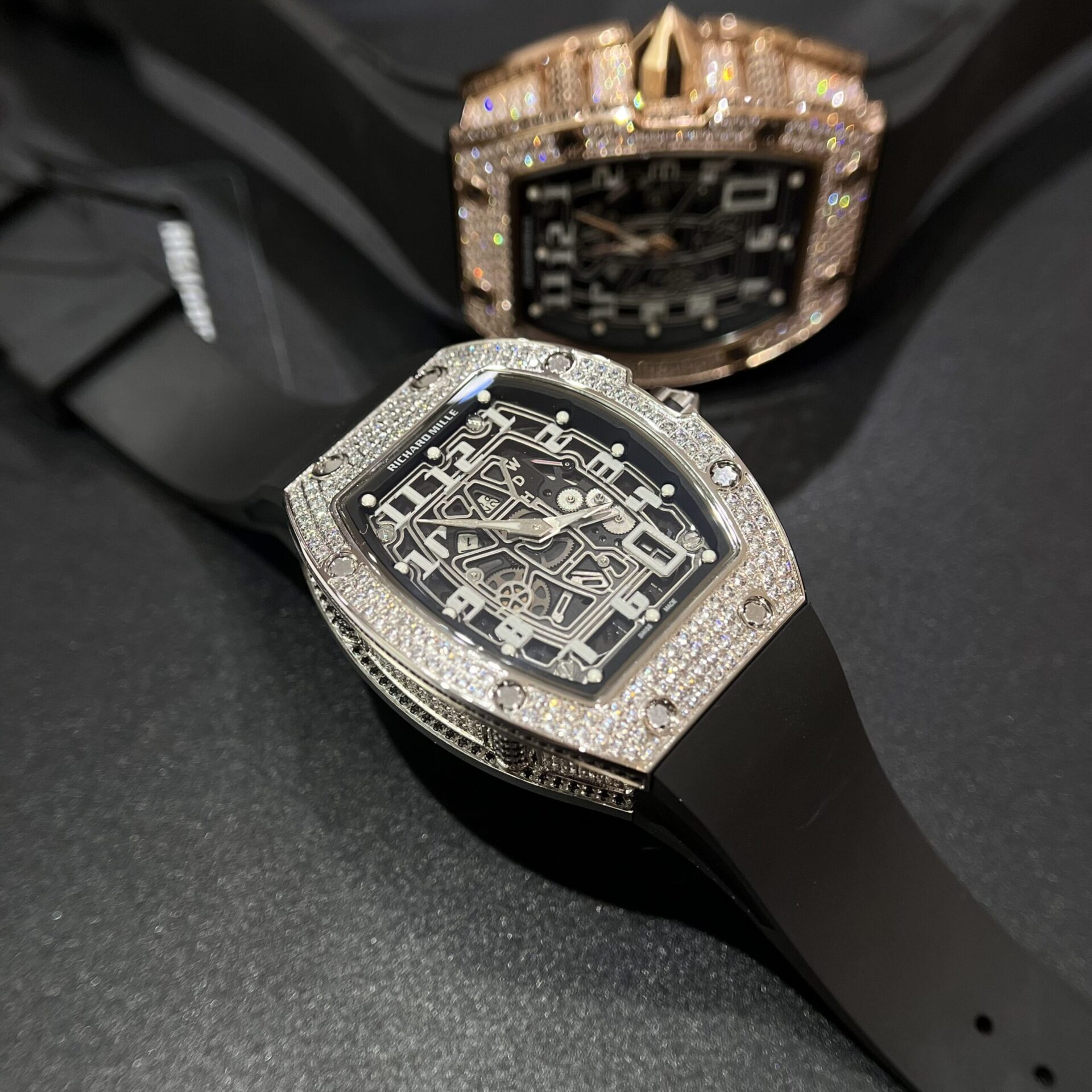 replica Richard Mille Replica Watch RM055 Carbon White Rubber Strap 45mm WATCHES 1 