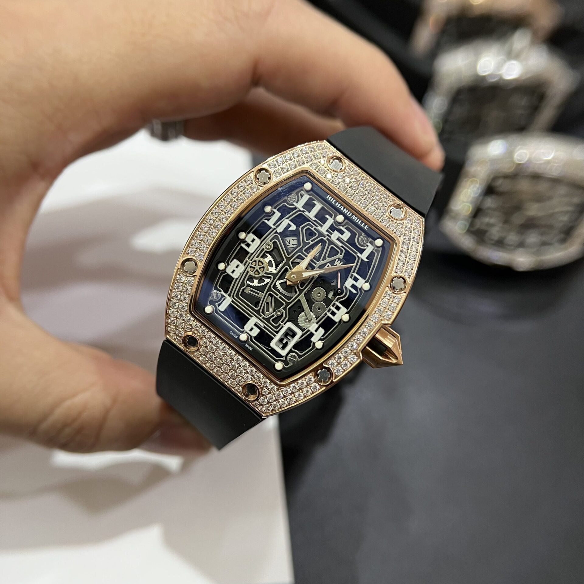 replica Richard Mille Best Replica Watches RM07 Black Ceramic 36mm WATCHES 1 