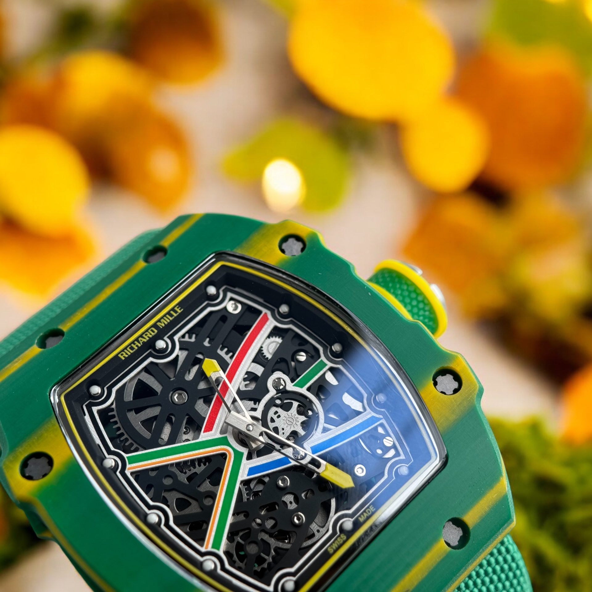 replica Richard Mille Best Replica Watch RM07-01 Red Carbon Rubber Strap 32x46mm WATCHES 1 