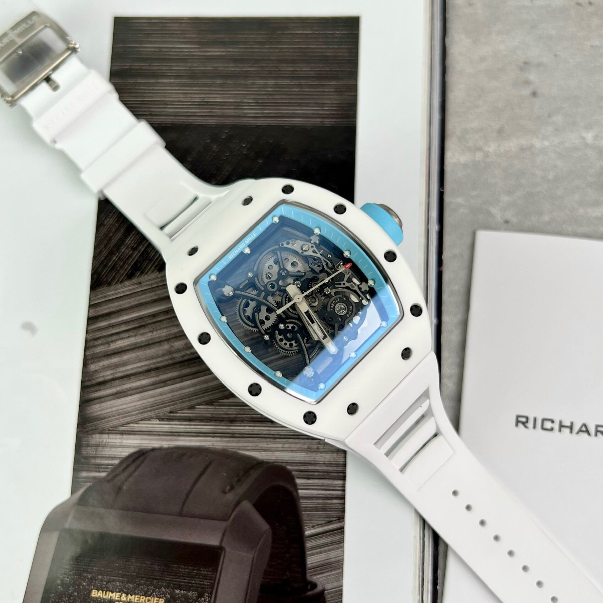 replica Richard Mille Replica Watch RM47 Samurai Ceramic Rubber Strap 42.7mm WATCHES 1 