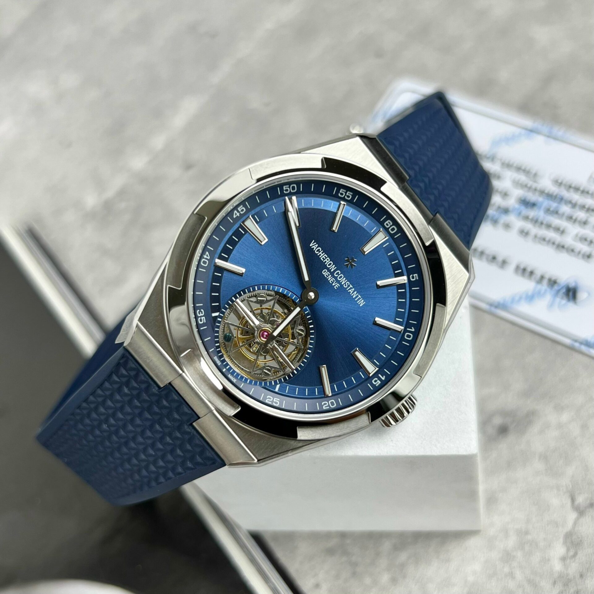 replica Vacheron Constantin Overseas 6000V Tourbillon Replica Watch Blue Dial 42.5mm WATCHES 1 