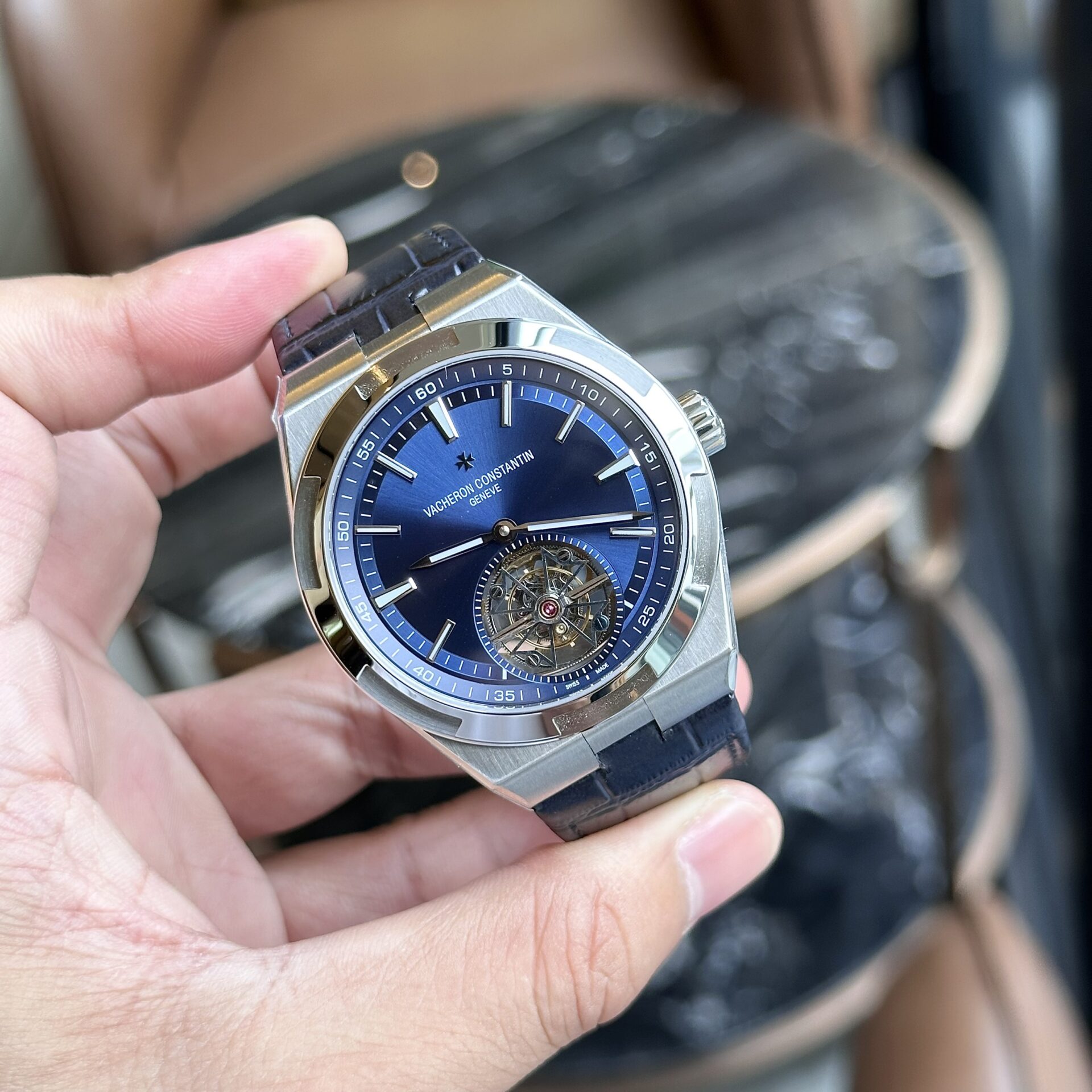replica Vacheron Constantin Replica Watch Overseas 4500V Black Dial Metal Wire PPF 41mm WATCHES 1 