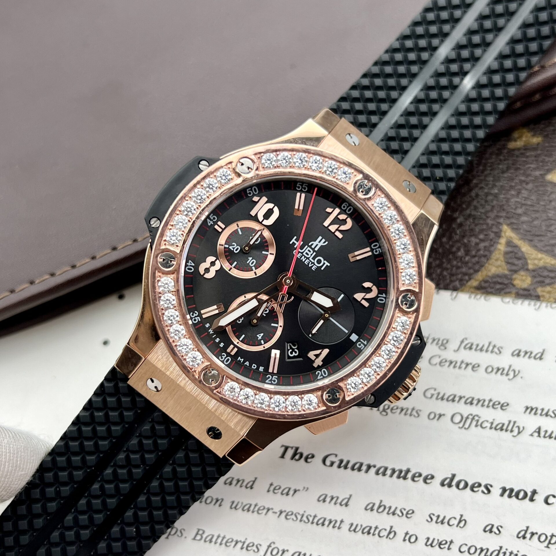 replica Hublot Fake Watch Big Bang One Click Dial Blue Custom Diamonds Moissanite 39mm WATCHES 1 