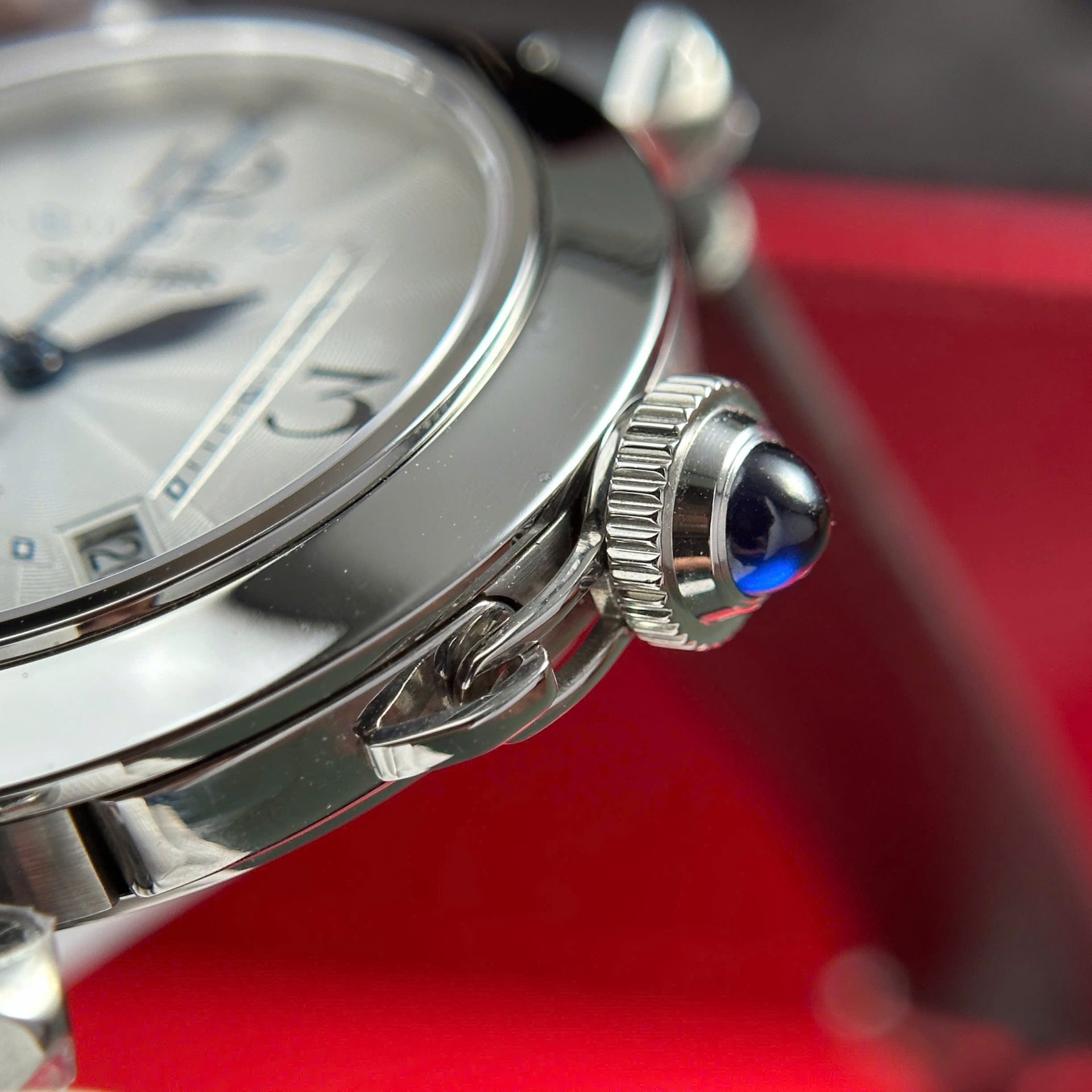 replica Cartier Santos Replica Watch Full CZ Metal Wire 39.8mm WATCHES 10 