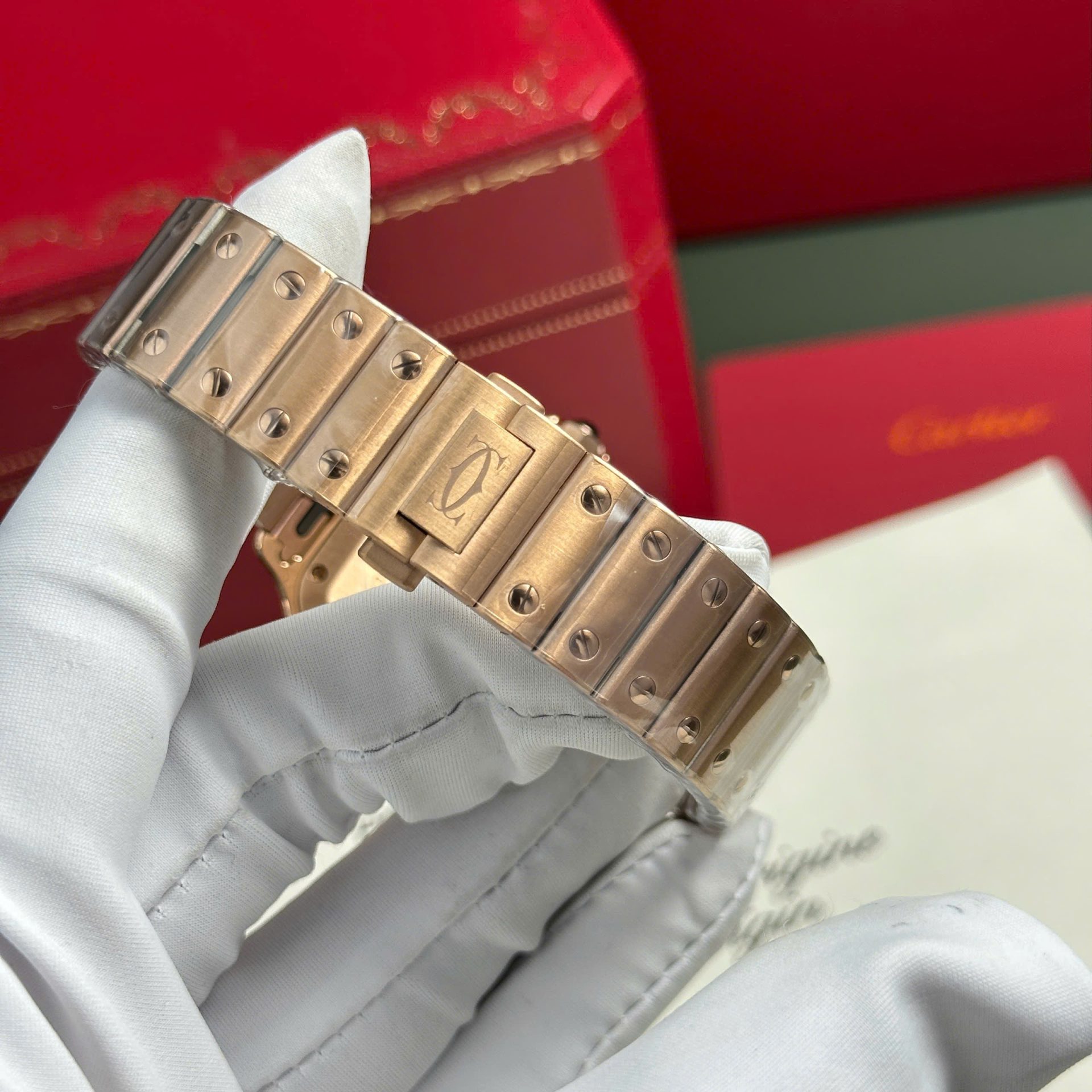 replica Cartier Replica Watches Santos Black Dial Roman Numeral Pile BV Factory 39.8mm WATCHES 11 