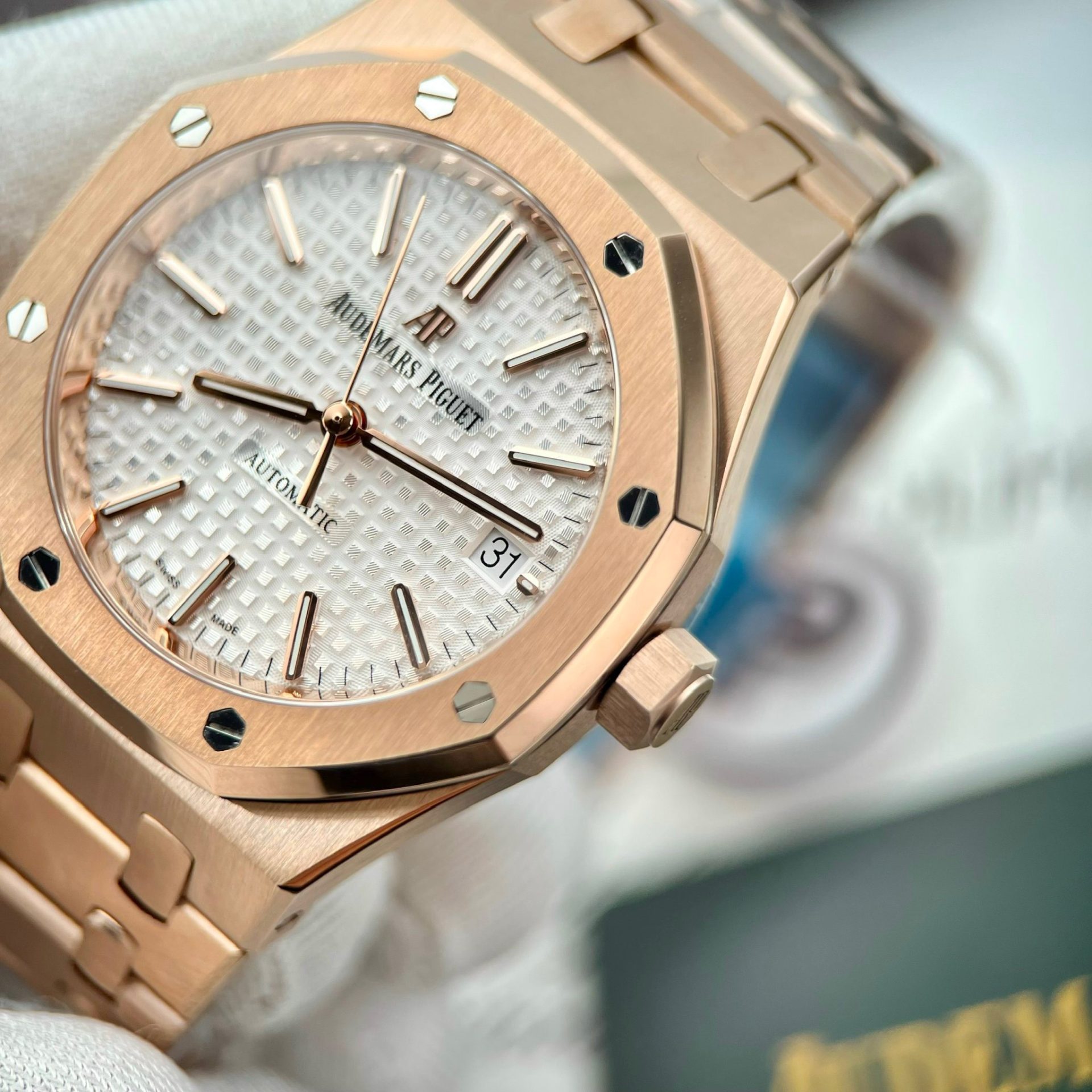 replica Audemars Piguet Replica Watch Royal Oak 15400 Carbon Dial Black 41mm WATCHES 3 