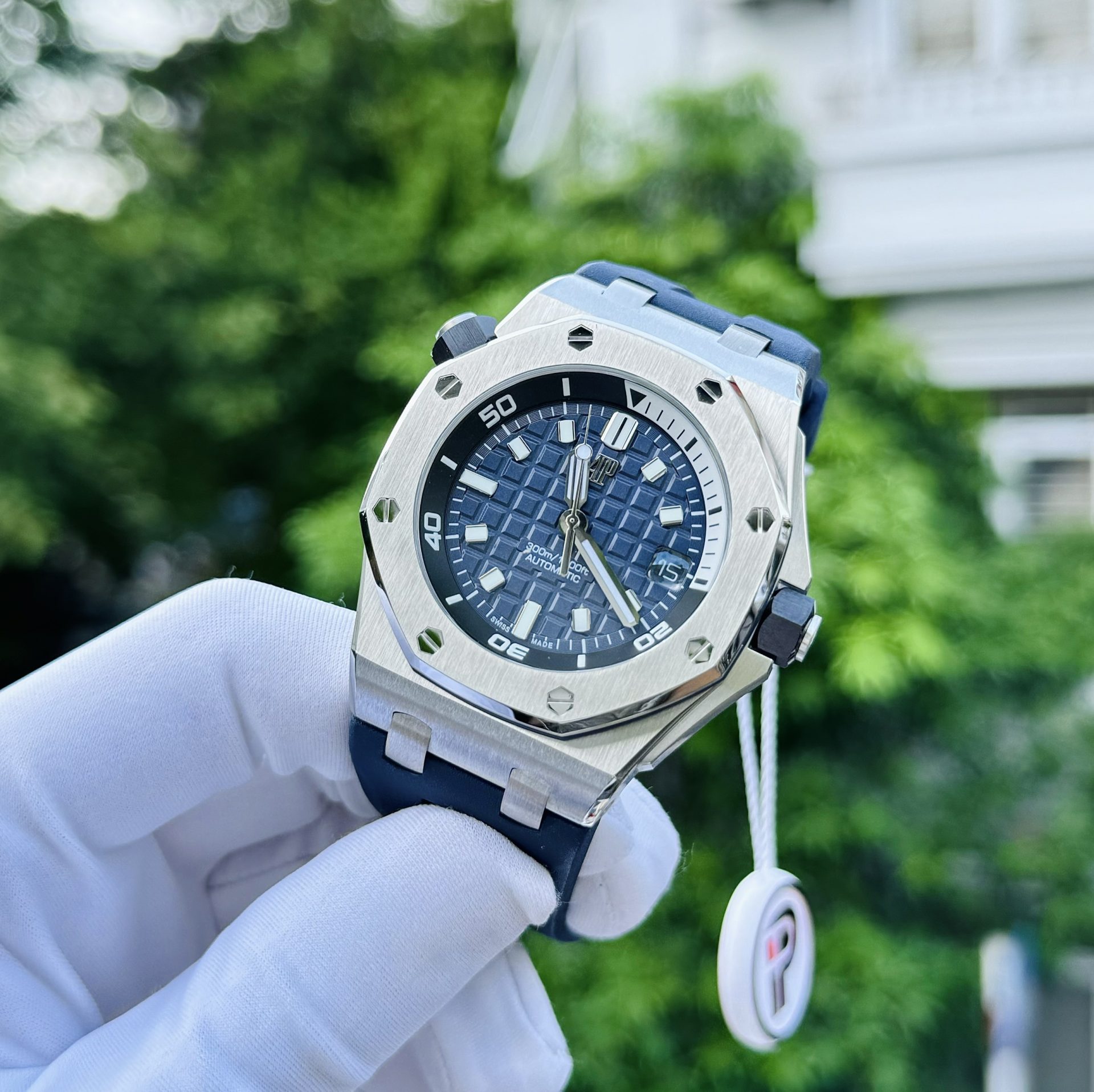 replica Audemars Piguet Royal Oak 26574OR Rose Gold Replica Watch Blue Dial 41mm WATCHES 3 