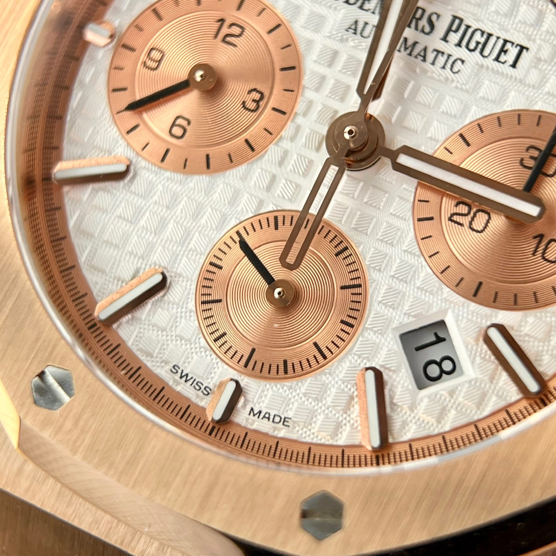 replica Audemars Piguet Royal Oak 26574OR Rose Gold Replica Watch Blue Dial 41mm WATCHES 3 