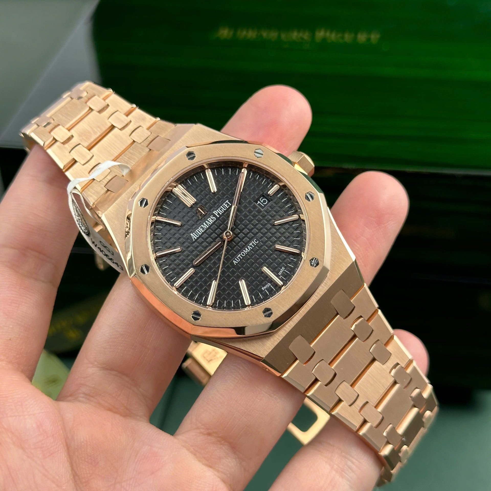 replica Audemars Piguet Fake Watch Royal Oak 15450 White Gold IP Factory 37mm WATCHES 3 