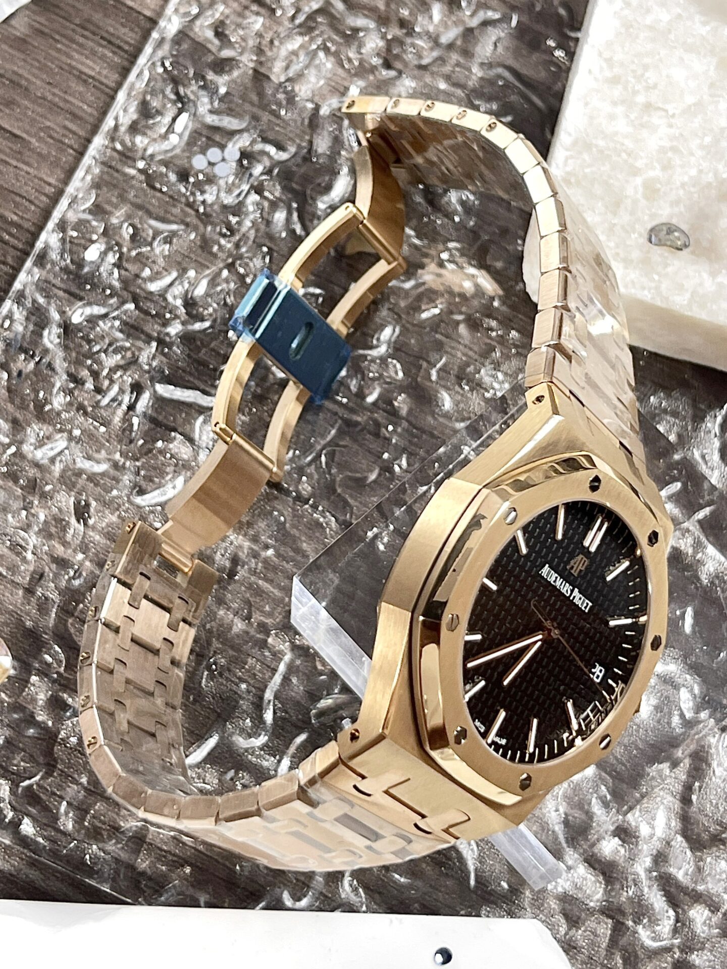 replica Audemars Piguet Fake Watch Royal Oak 15450ST Dial Blue APS Factory 37mm WATCHES 3 