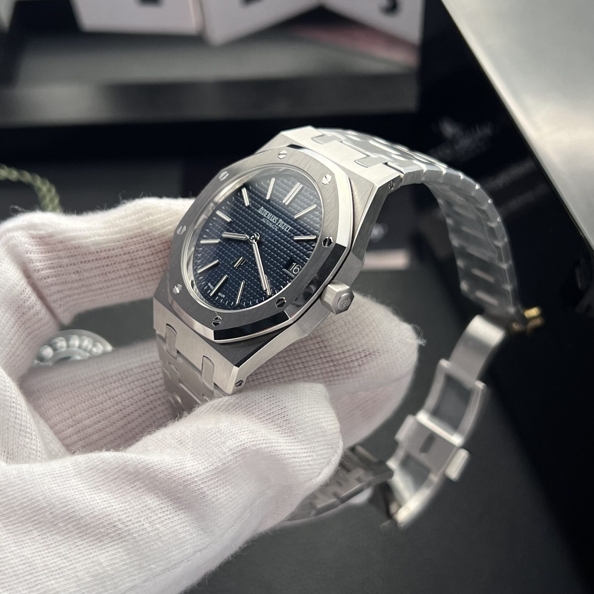 replica Audemars Piguet Replica Watches Royal Oak 15450ST Dial White APS Factory 37mm WATCHES 3 