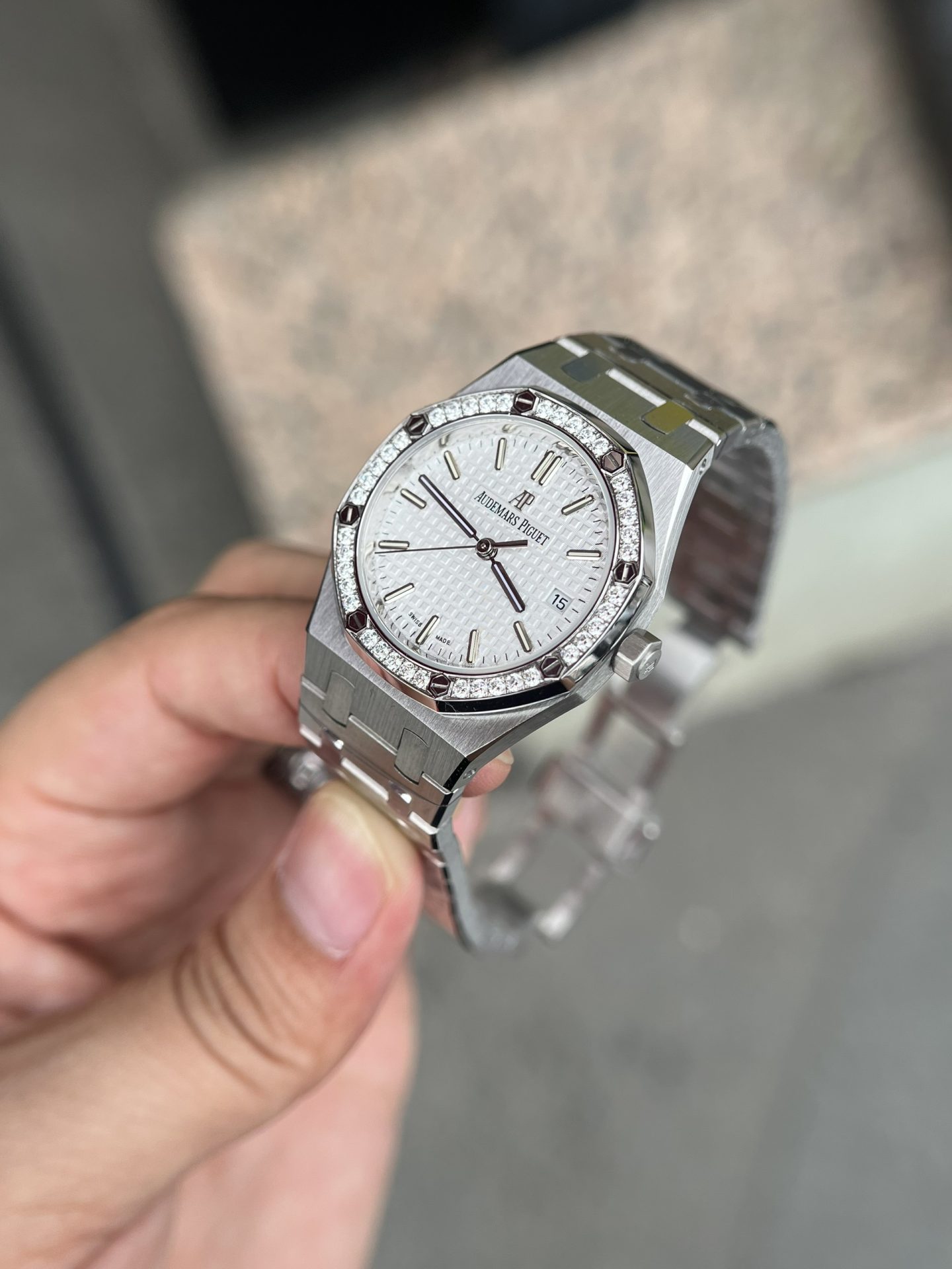 replica Audemars Piguet Replica Watches Royal Oak Jumbo Extra-Thin 15202ST Blue Dial 39mm WATCHES 3 