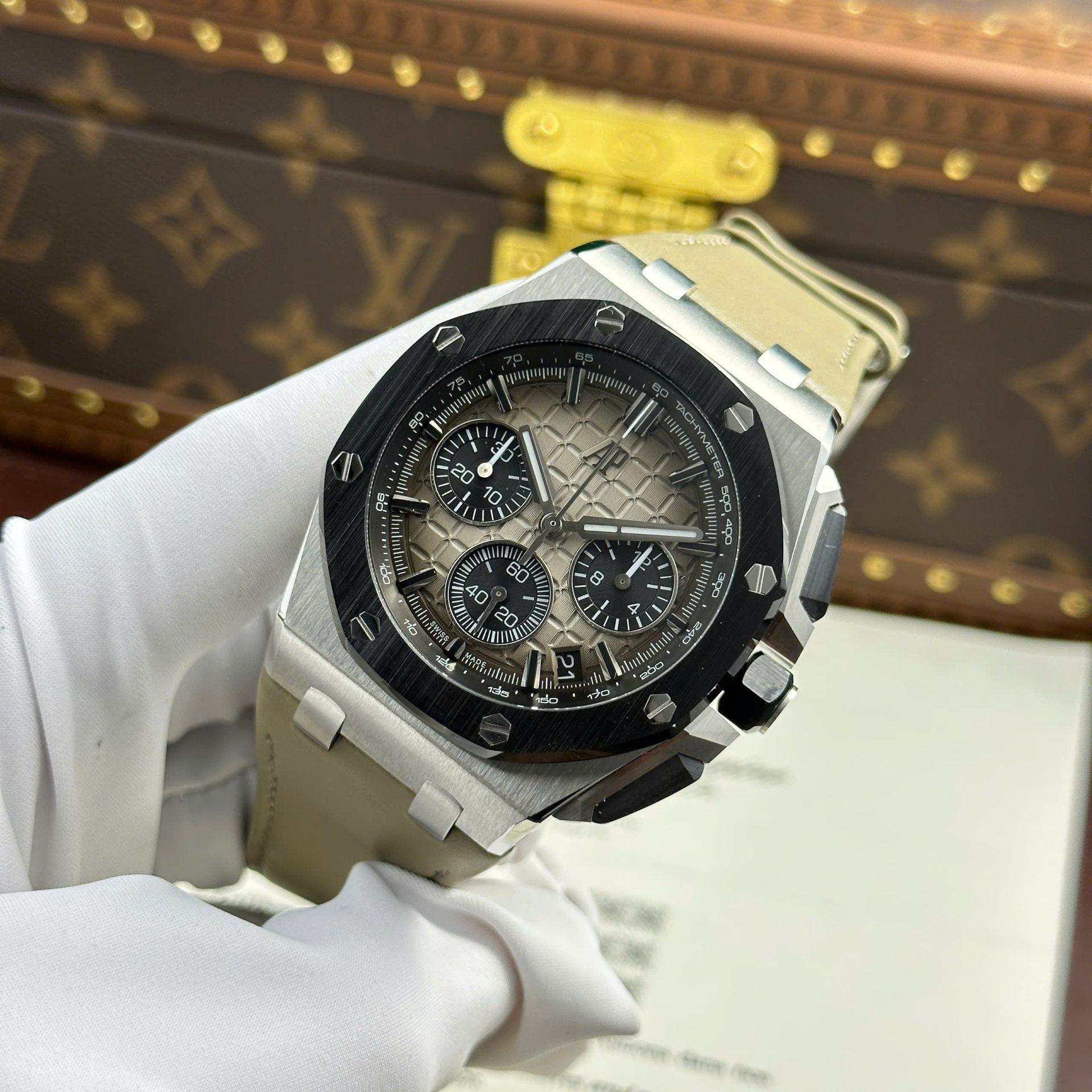 replica Audemars Piguet Replica Watches Royal Oak 15720ST Green Dial IP Factory 42mm WATCHES 3 