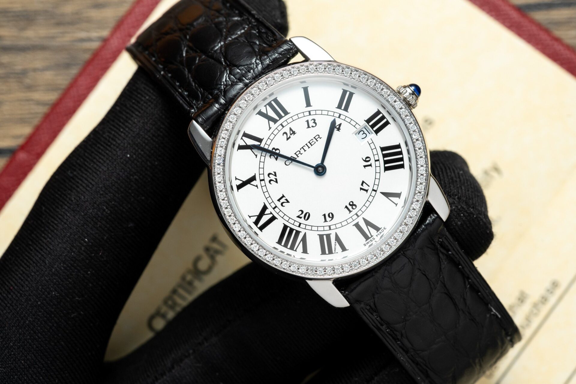 replica Cartier Fake Watch Tank Must W4TA0017 White Dial Leather Strap 33.7×25.5mm WATCHES 3 