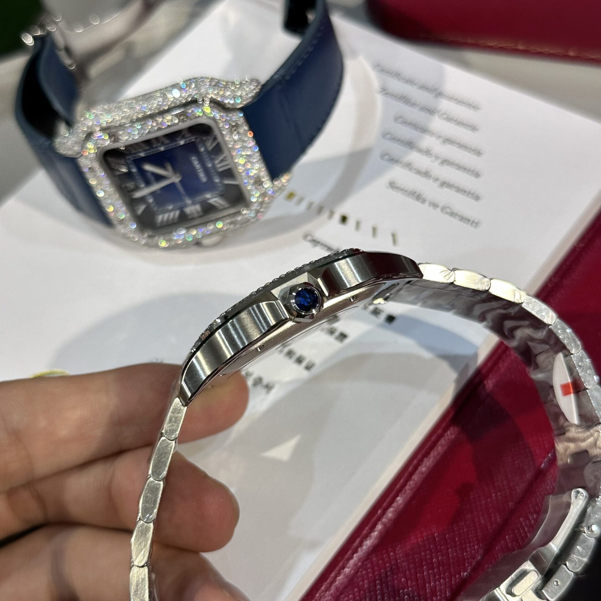 replica Cartier Best Replica Watch Santos De Cartier WSSA0039 Black Dial BV Factory 39.8mm WATCHES 3 